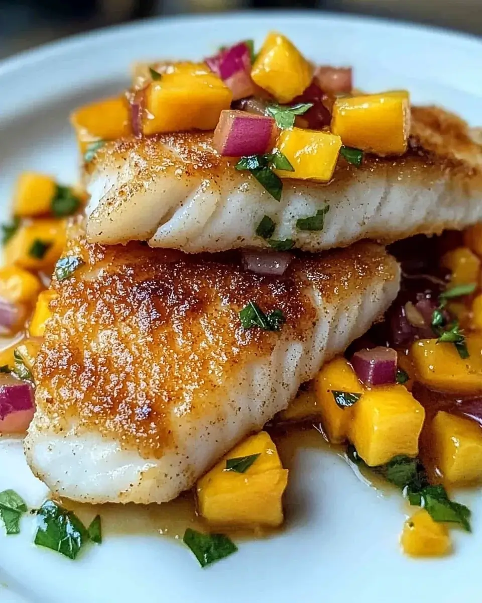 Kokosnuss-Panierte Fische mit Mango-Salsa leicht zubereiten!