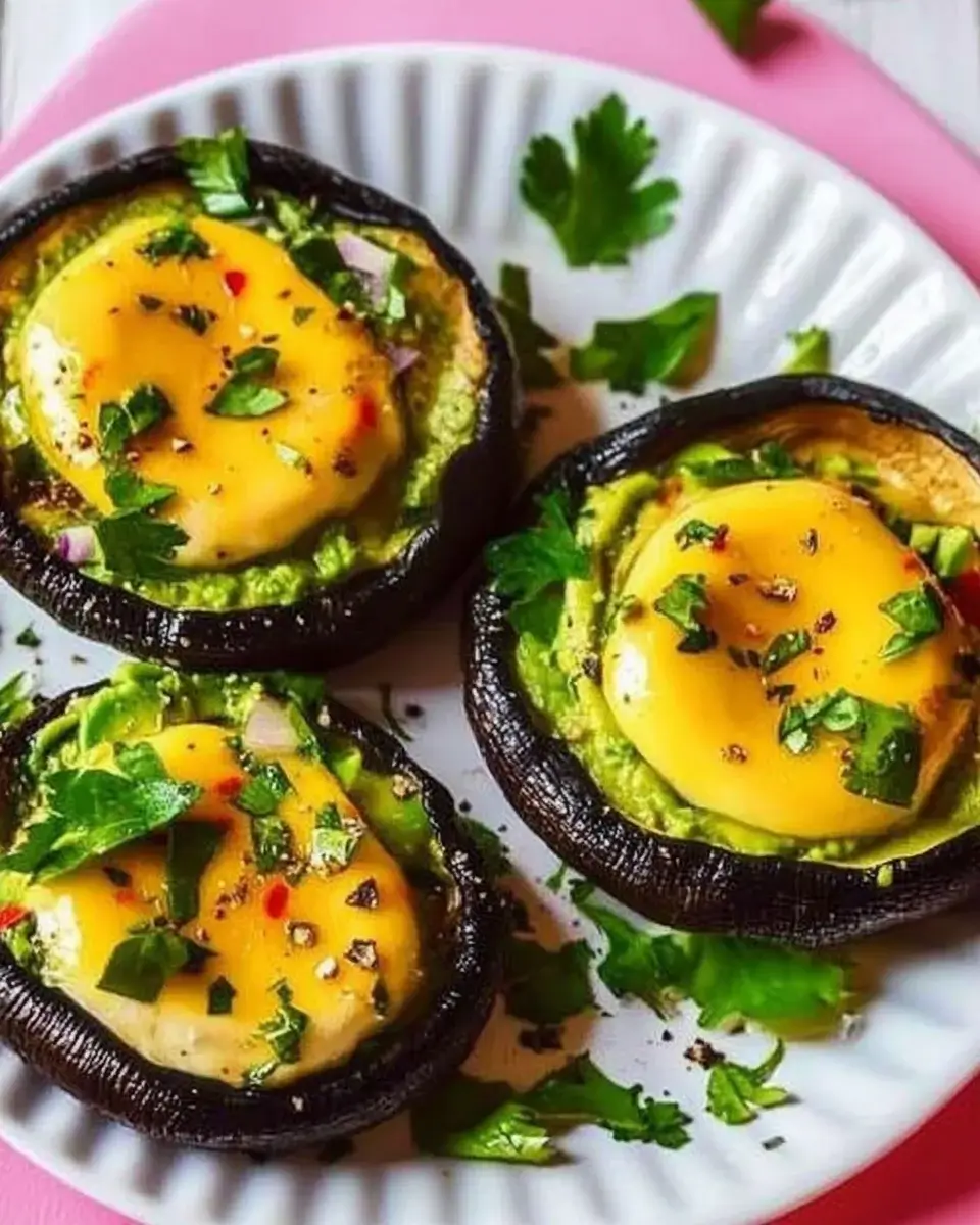 Avocado und Ei gefüllte Portobello-Pilze: So einfach!