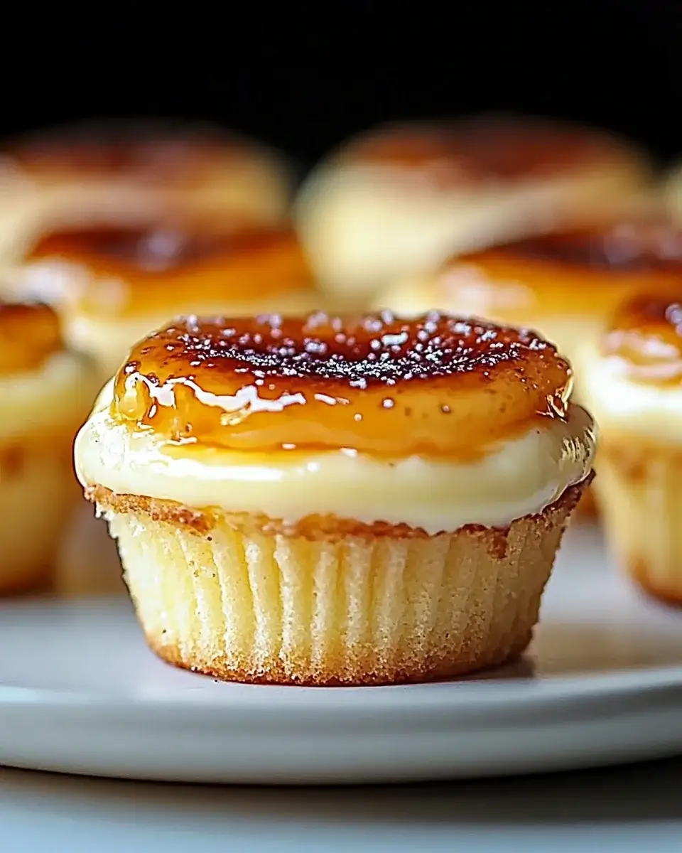 Vanilla Bean Crème Brûlée Cheesecake Cupcakes einfach machen!