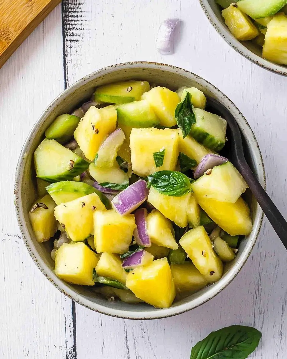 Ananas-Gurken-Salat: Erfrischend und einfach zubereitet!
