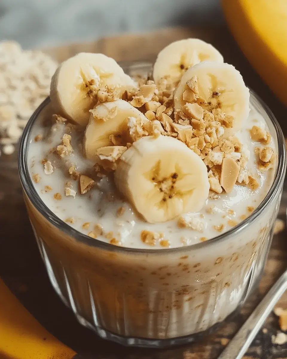 Bananen-Erdnussbutter Overnight Oats: Das beste Frühstück!