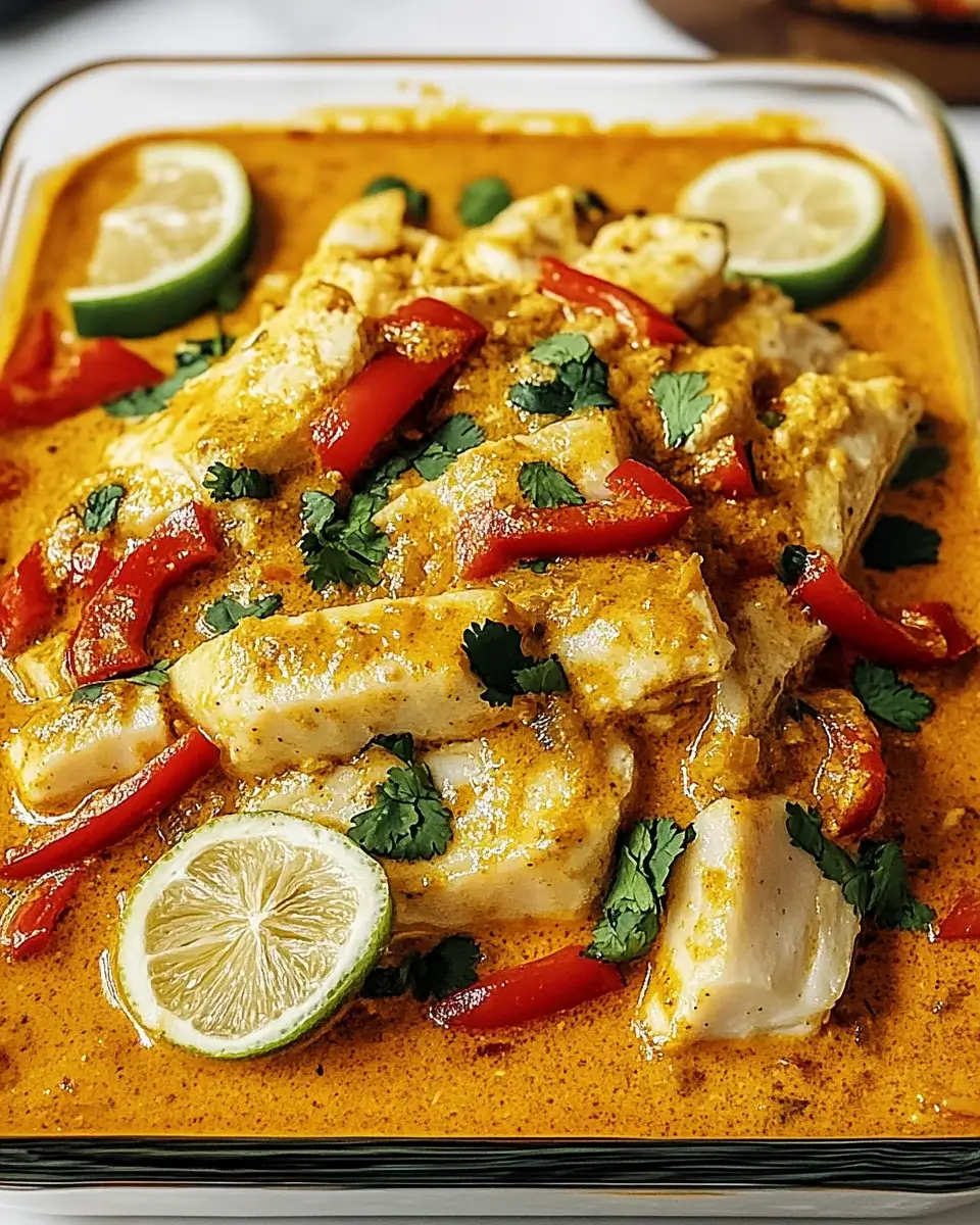 Kokosnuss-Curry gebackener Kabeljau: Lecker und einfach!