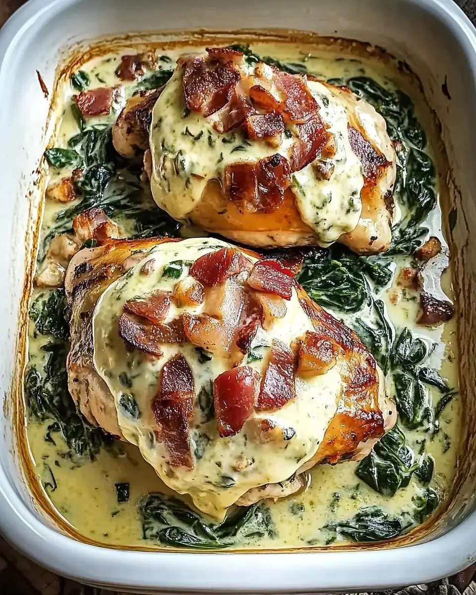 Zart geschmortes Hähnchen mit cremigem Spinat entdecken!