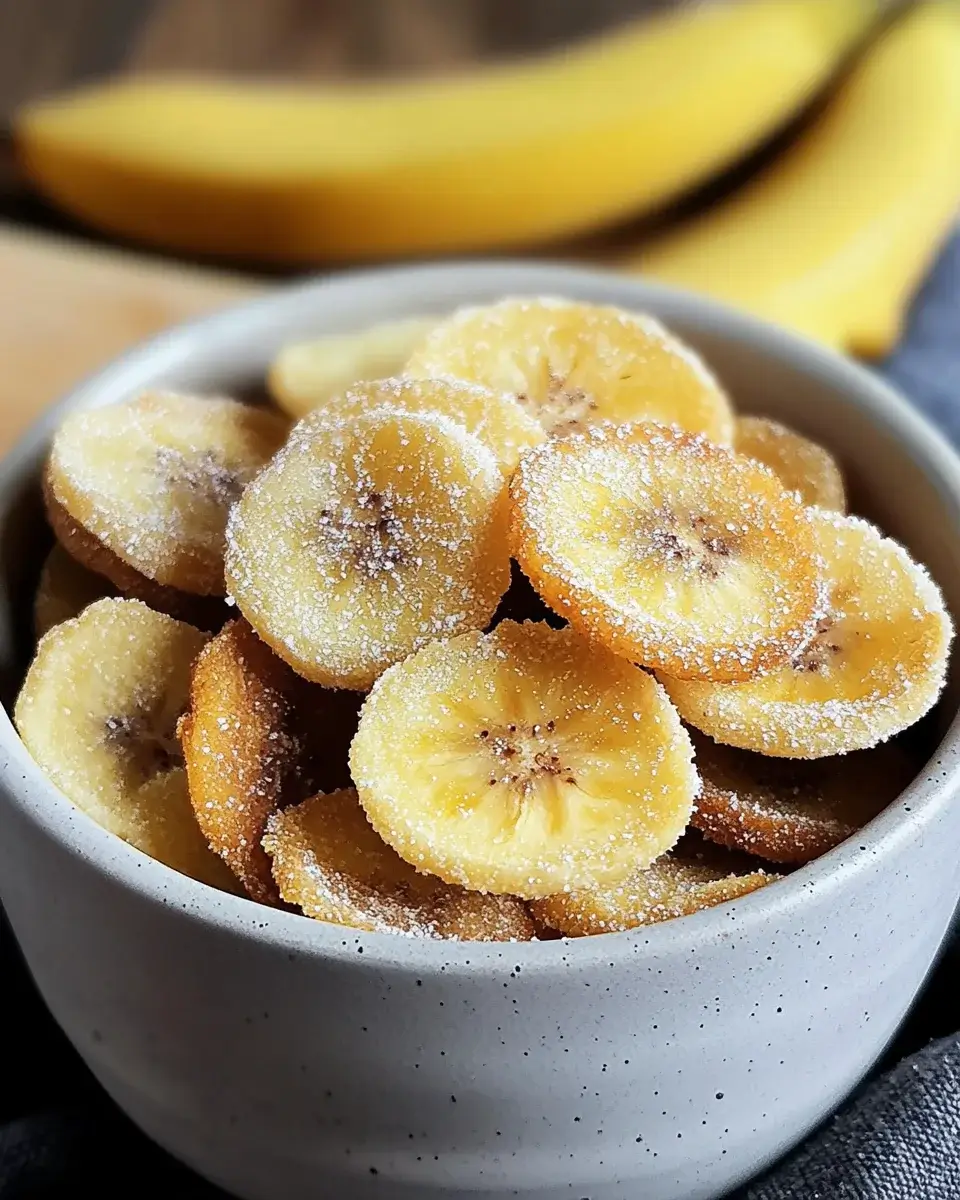 Zimt-Zucker-Bananenchips aus der Heißluftfritteuse genießen!