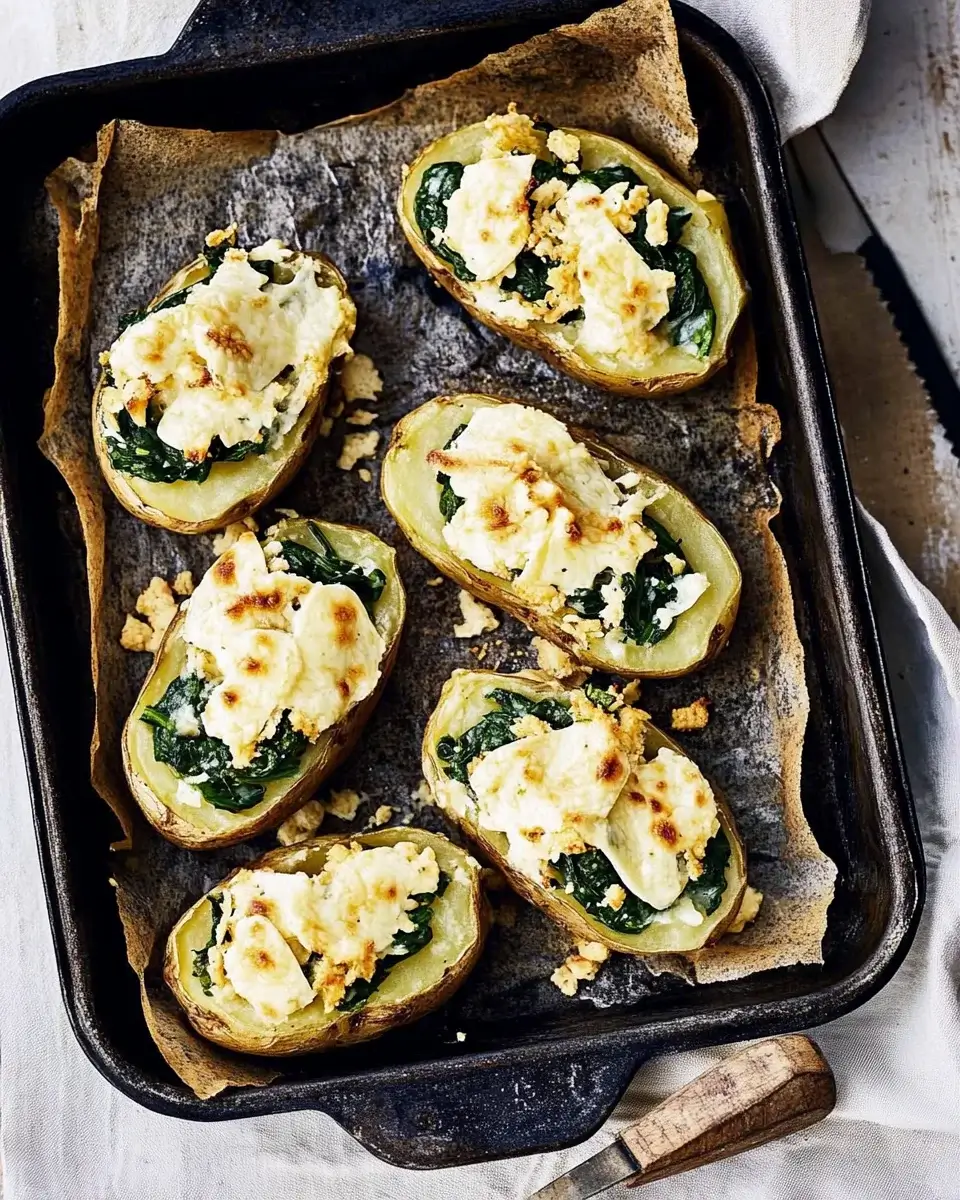 Baked Potatoes with Spinach, Cheese, and Mushrooms: Ein Genuss für alle!