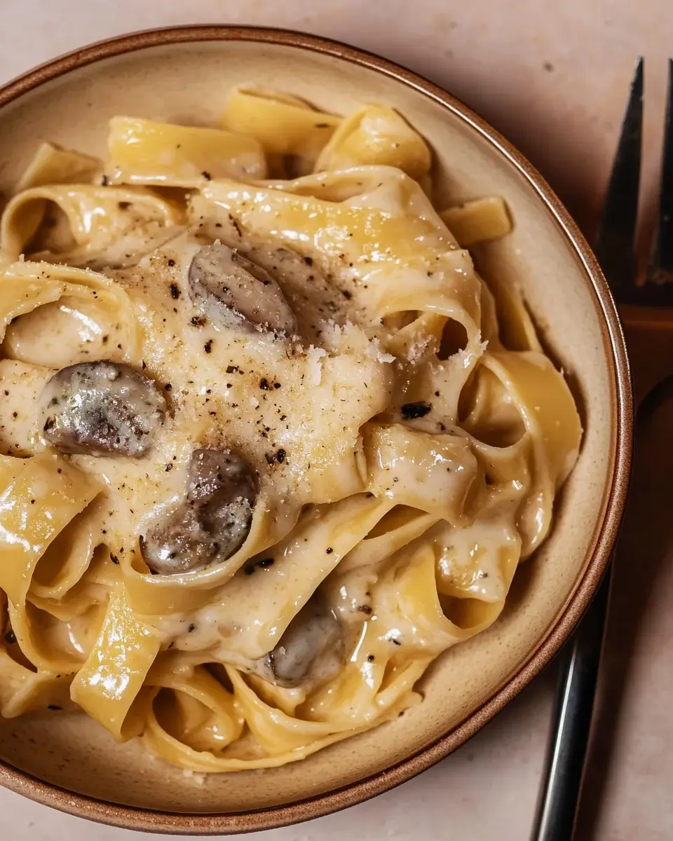 Gorgonzola Trüffel Cream Sauce mit Champignons entdecken!