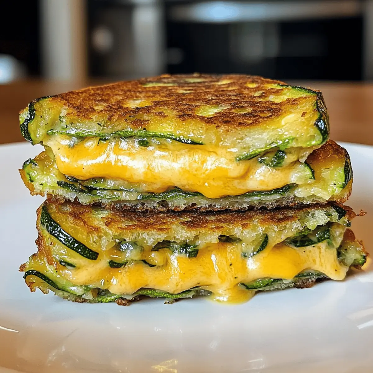 Zucchini Grilled Cheese der Ausgang zum Glück