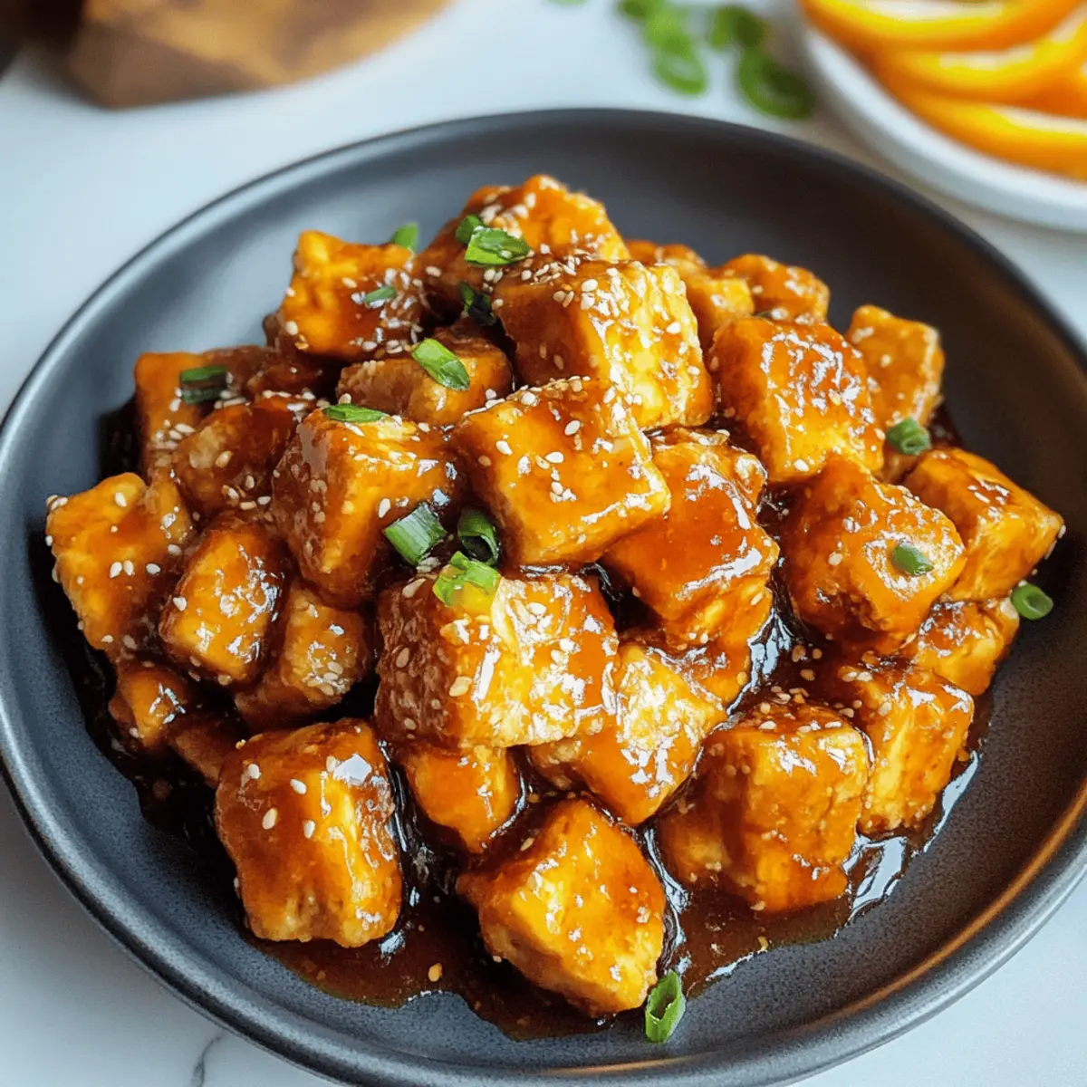 Veganer Orange Tofu schnell und einfach