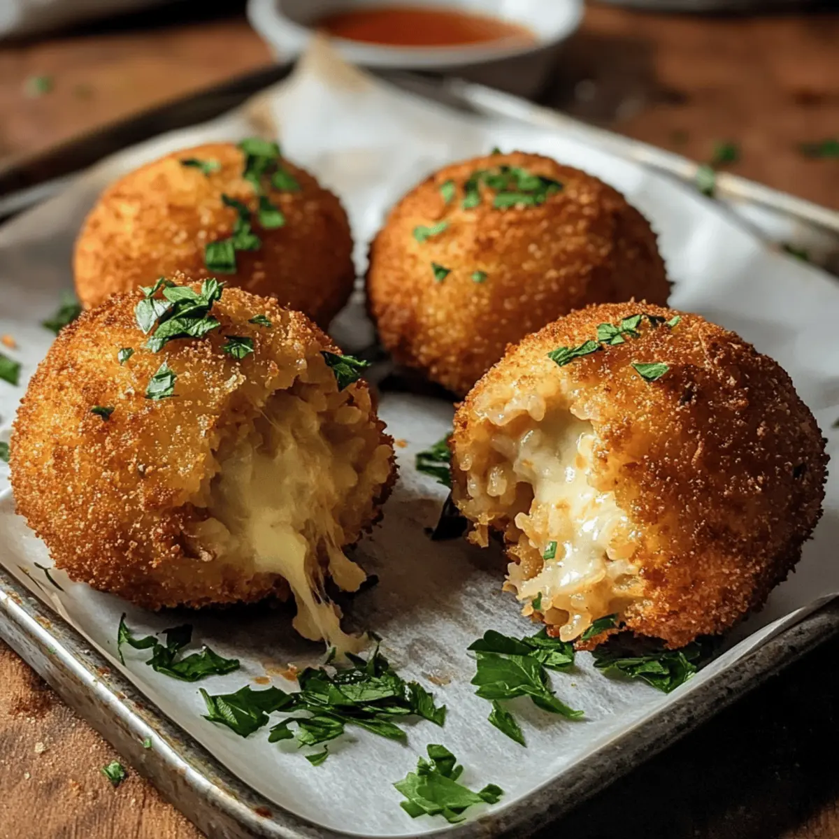Gesunde gebackene Arancini für jeden Anlass