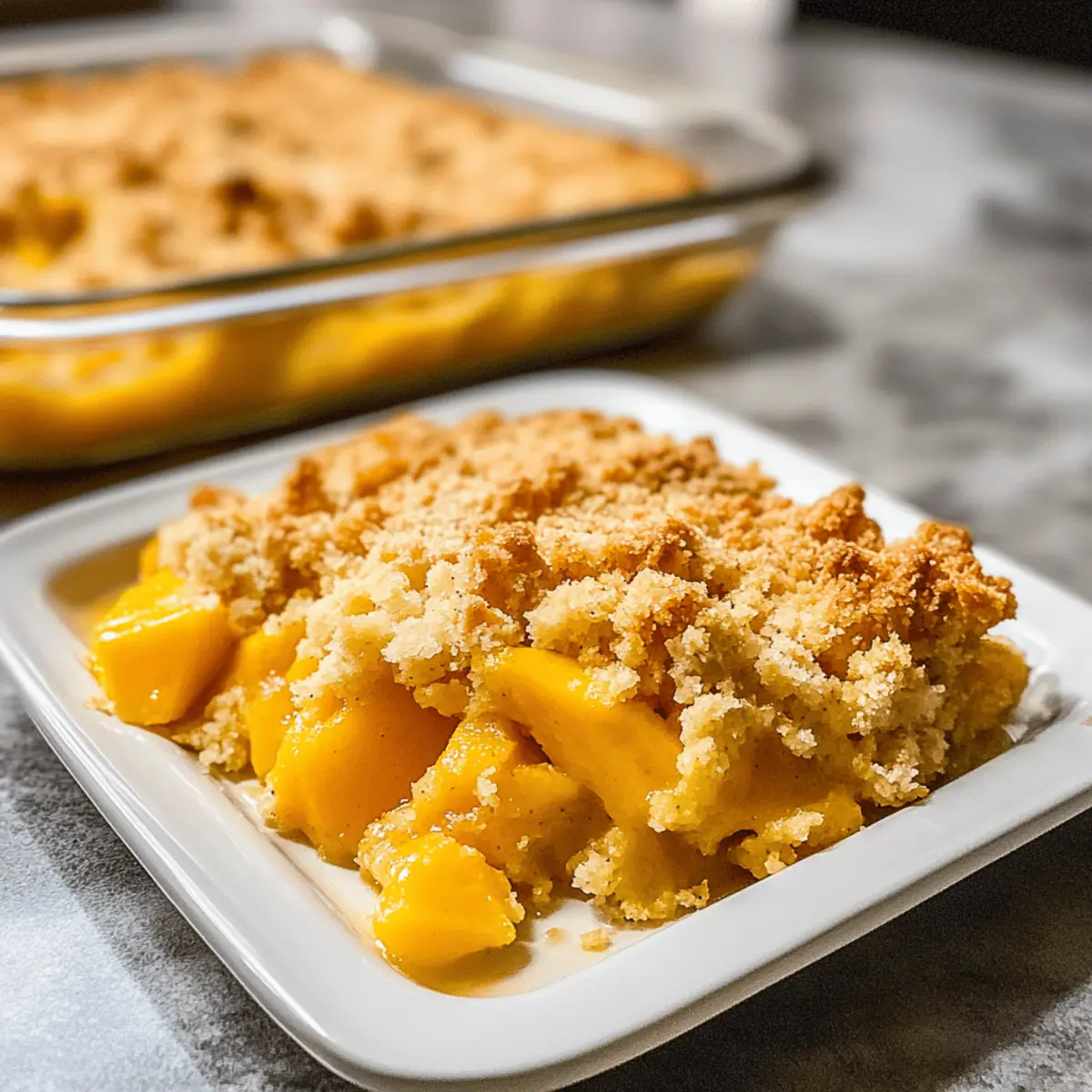 Mango Crumbles vegan und einfach genießen