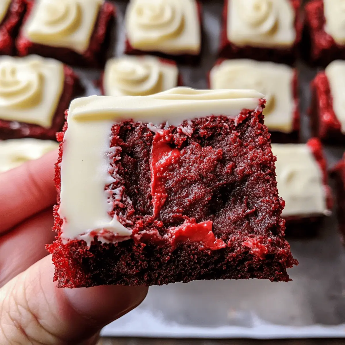 Der Ausgang: Saftige Red Velvet Brownies Rezept