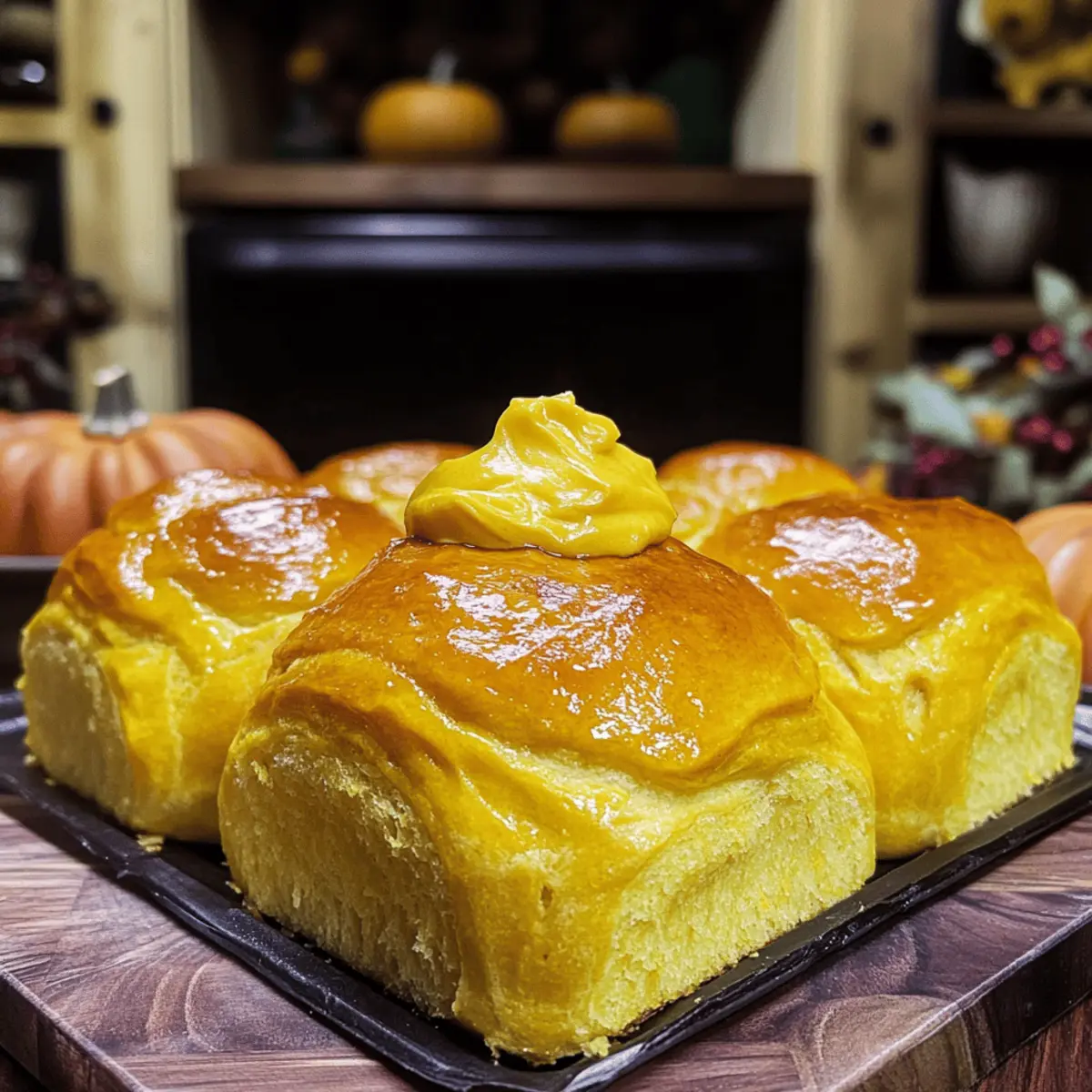 Der Ausgang: Backe weiche Kürbisbrötchen