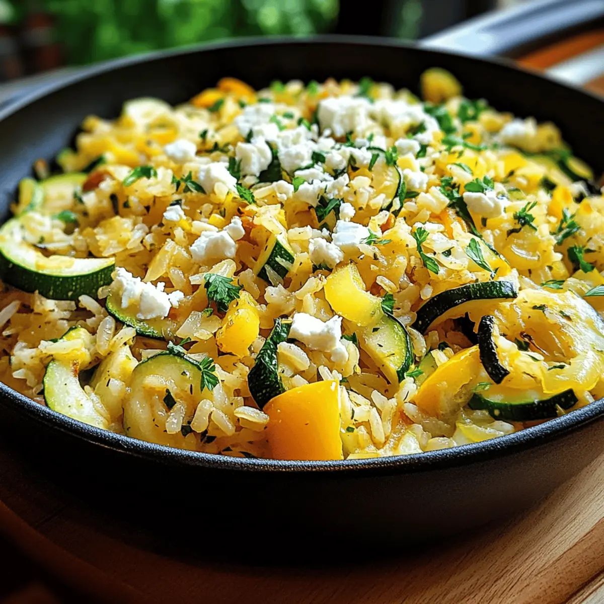 Zucchini Reis Pfanne schnell und gesund
