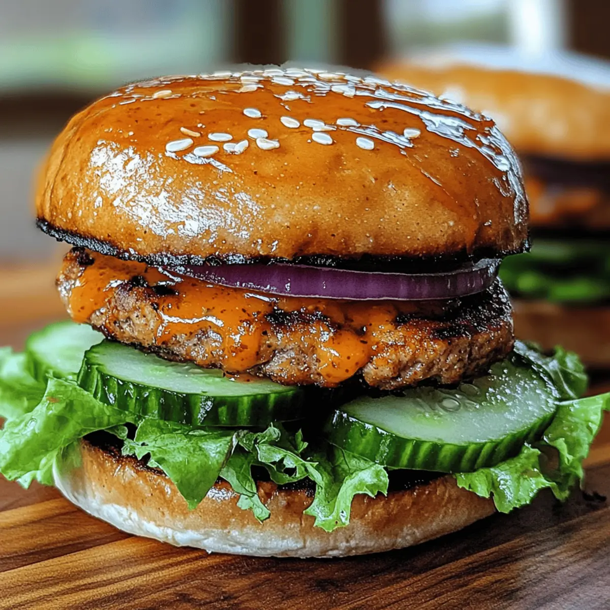 Thai Sweet Chili Burger mit Putenfleisch