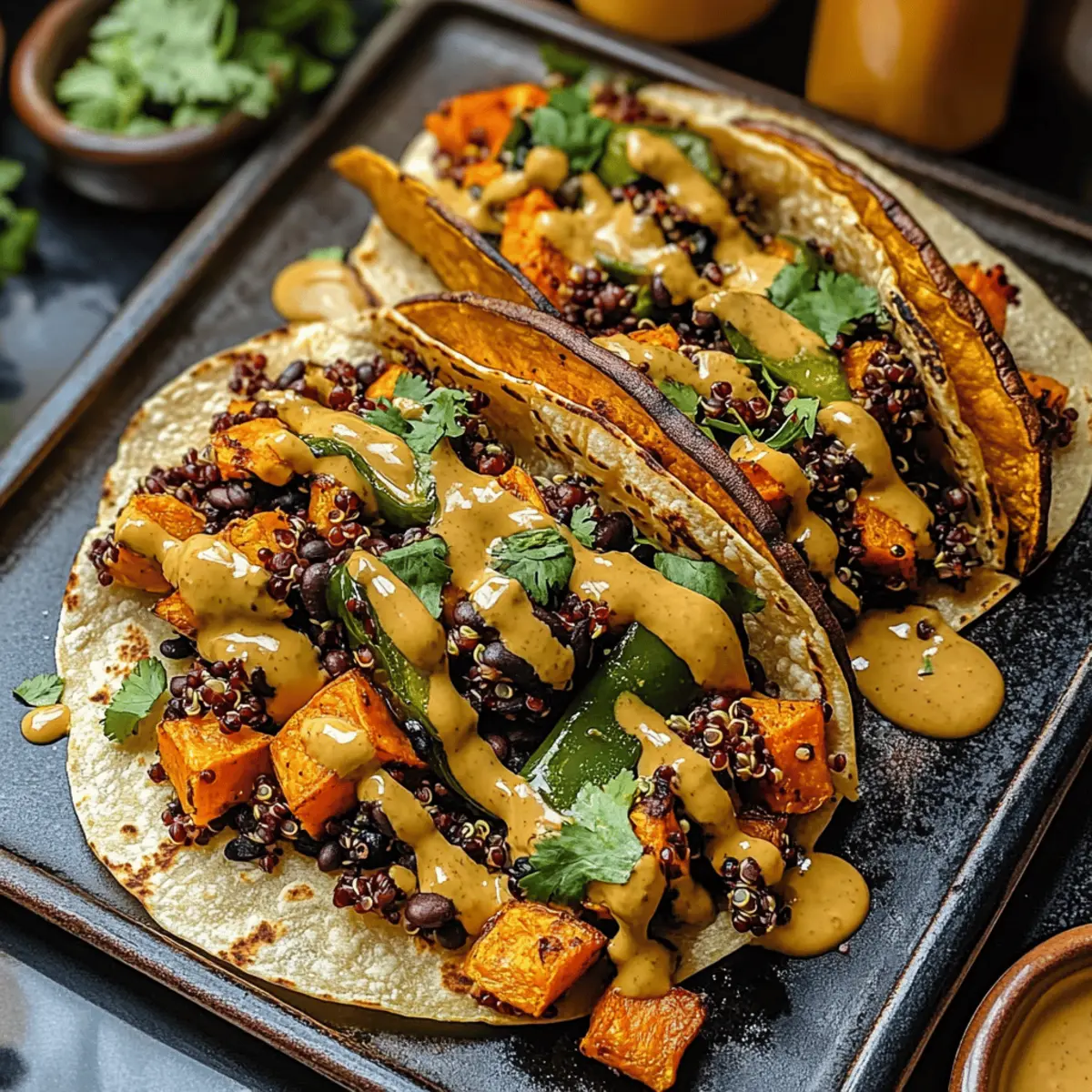 Chipotle Süßkartoffel Quinoa Tacos selbstgemacht