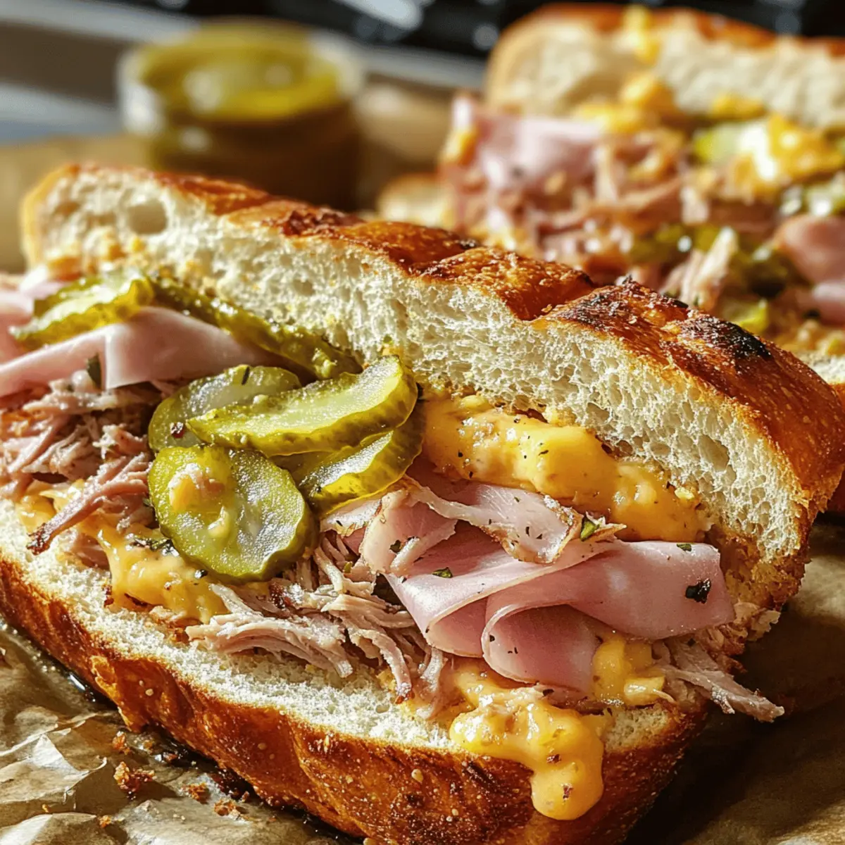 Cuban Garlic Bread Sandwiches für ein genussvolles Abendessen