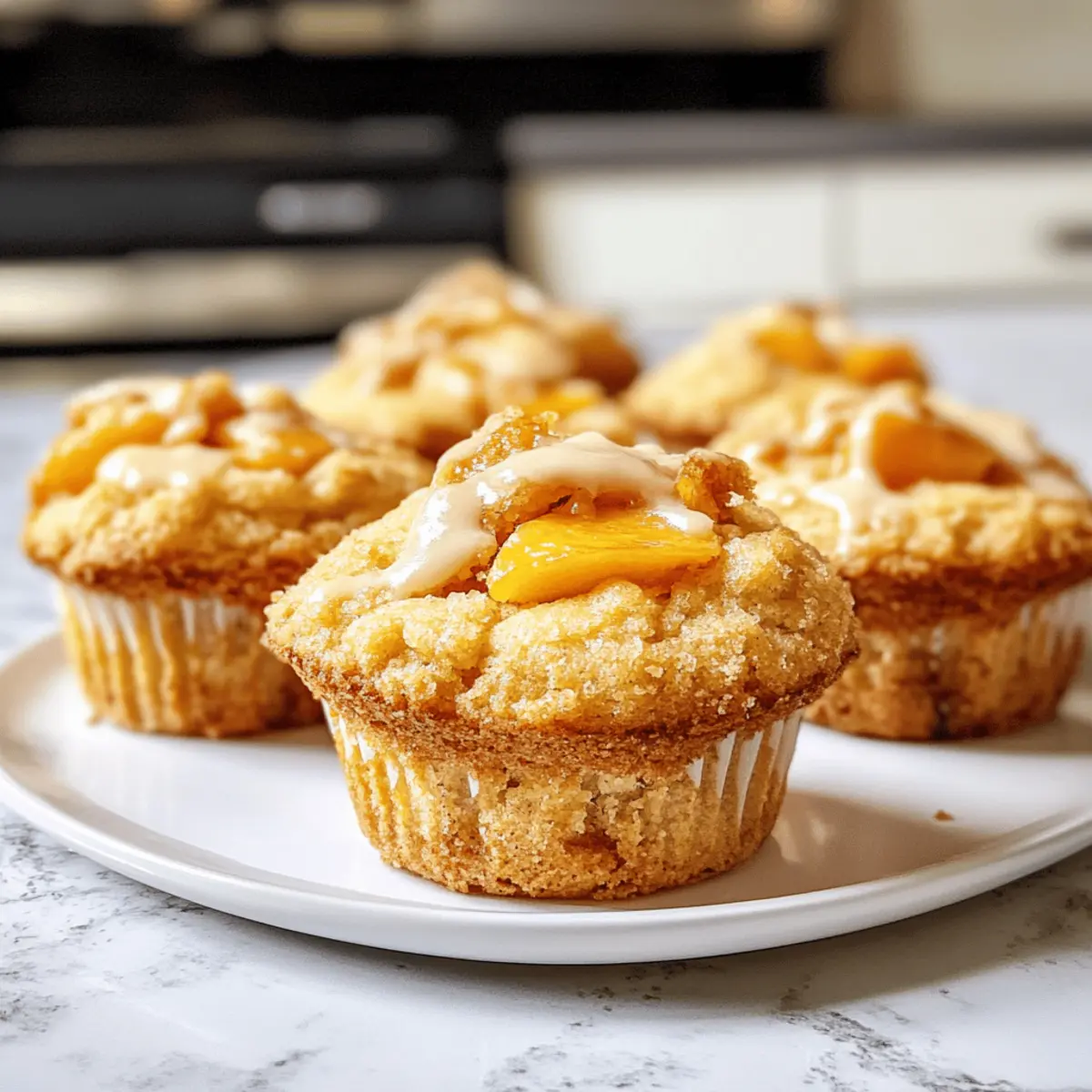Gesunde Pfirsich-Cobbler-Muffins zum Genießen