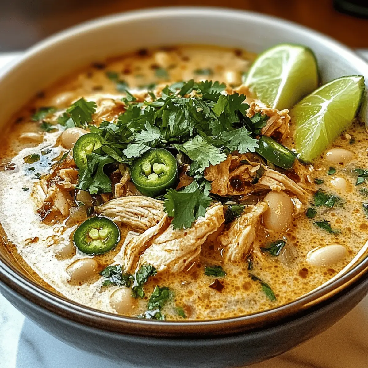 Cremiger Jalapeño-Hühnchen-Chili für kalte Tage