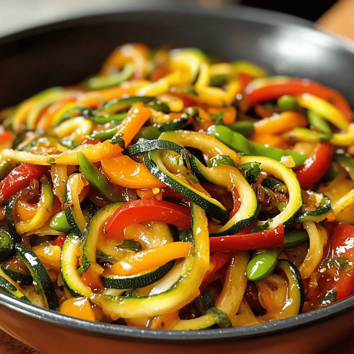 Zucchini-Nudel Pfannengericht in 20 Minuten