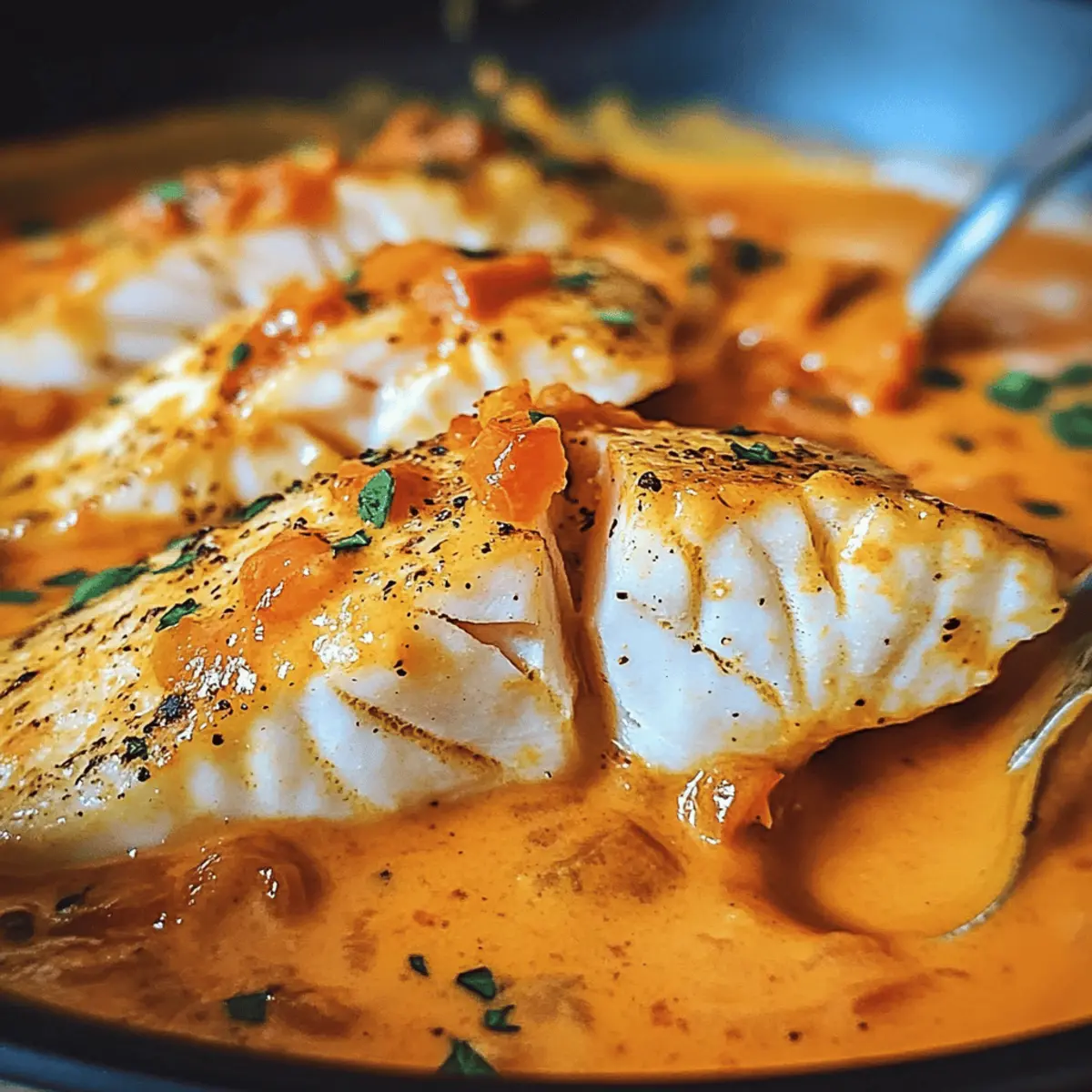 Tilapia mit gerösteter Paprika-Sauce