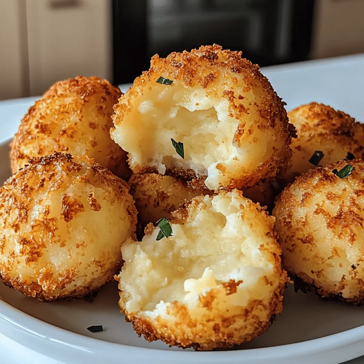 Krosse Luftfritteuse Käse Kartoffelbällchen