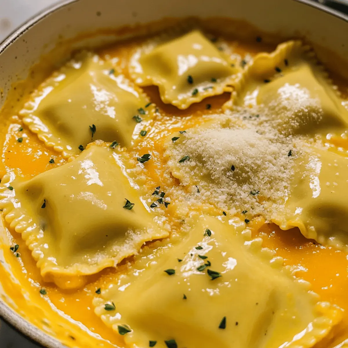 Butternut Kürbis Ravioli Sauce einfach zubereiten