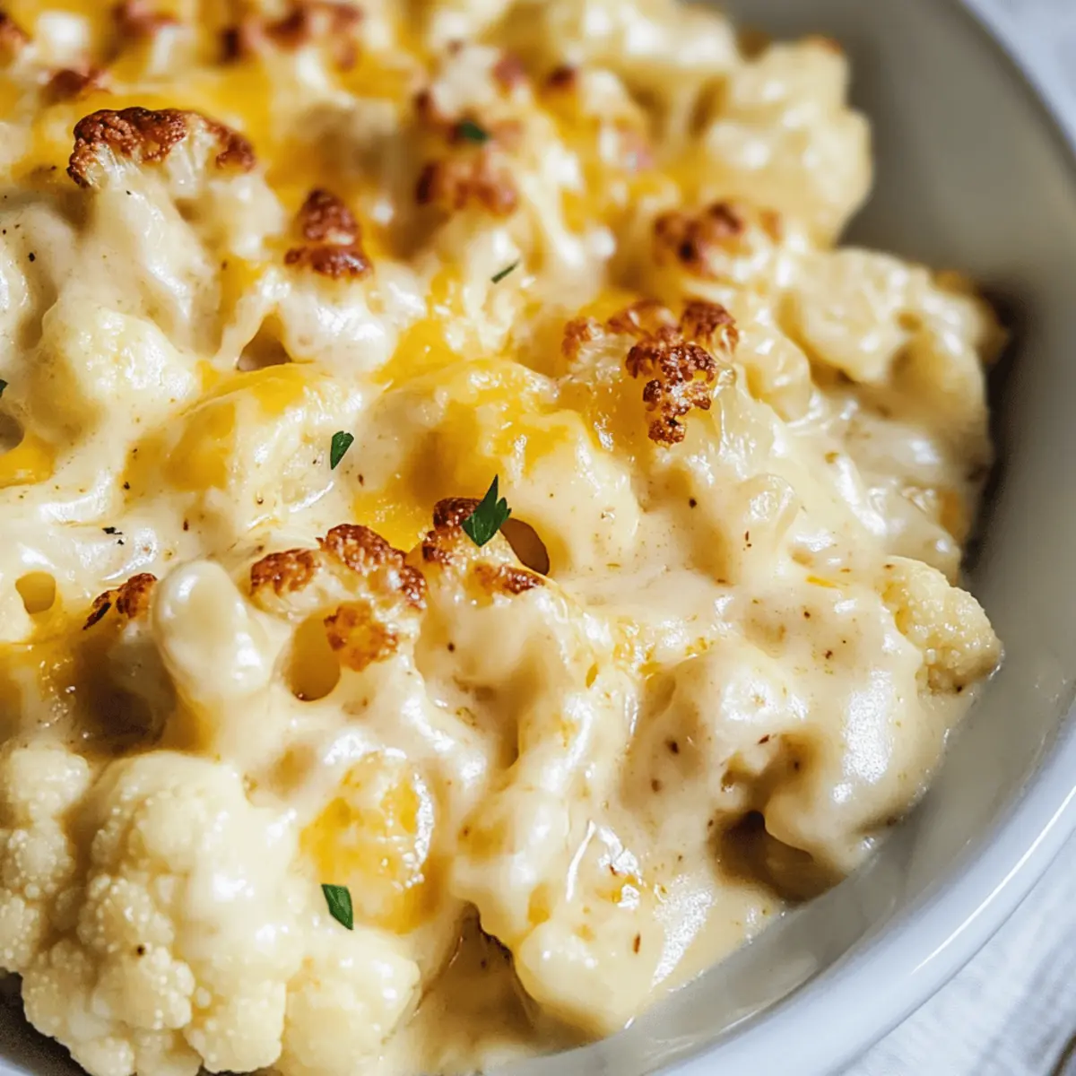 Keto Blumenkohl Mac und Käse Genuss