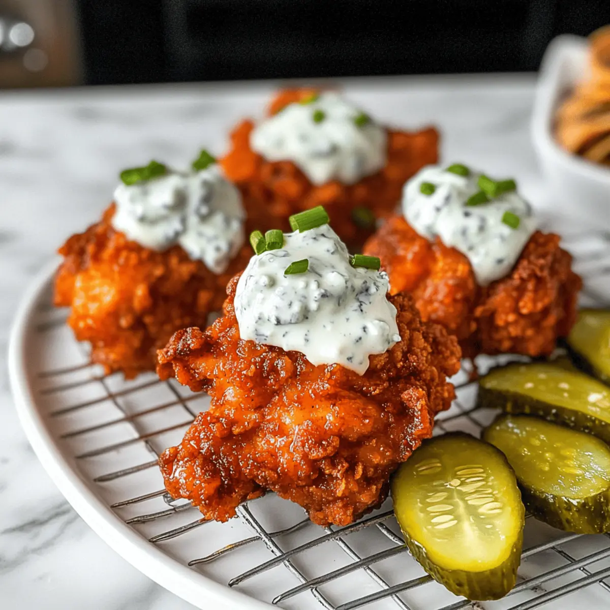 Crispy Pickle-Brined Chicken Bites Rezept