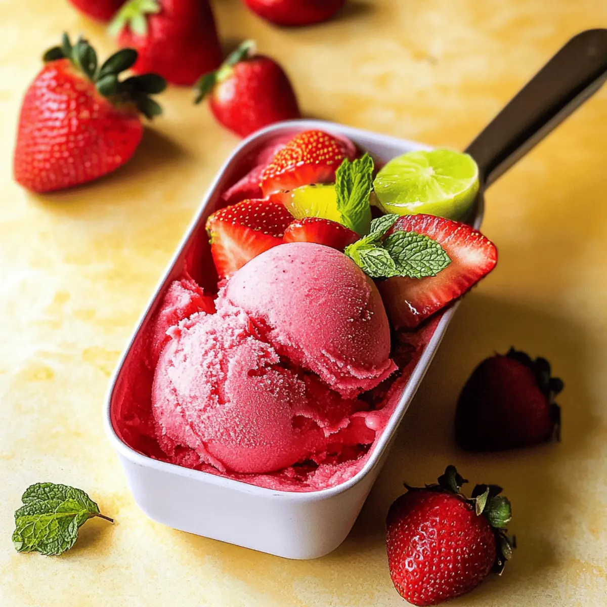Dairy-free Erdbeer-Sorbet für den Sommer