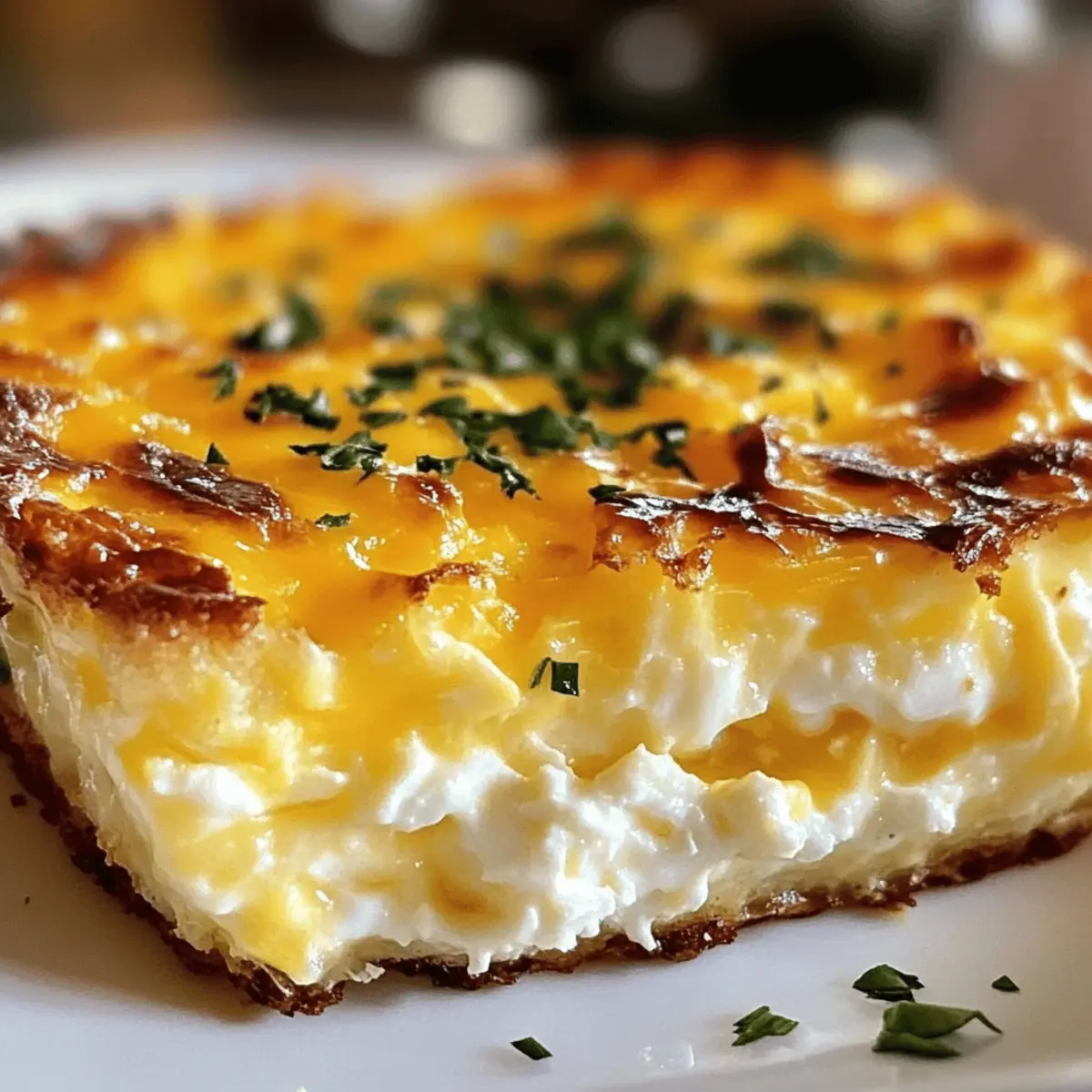 Befriedigende Cottage Cheese Eier im Ofen