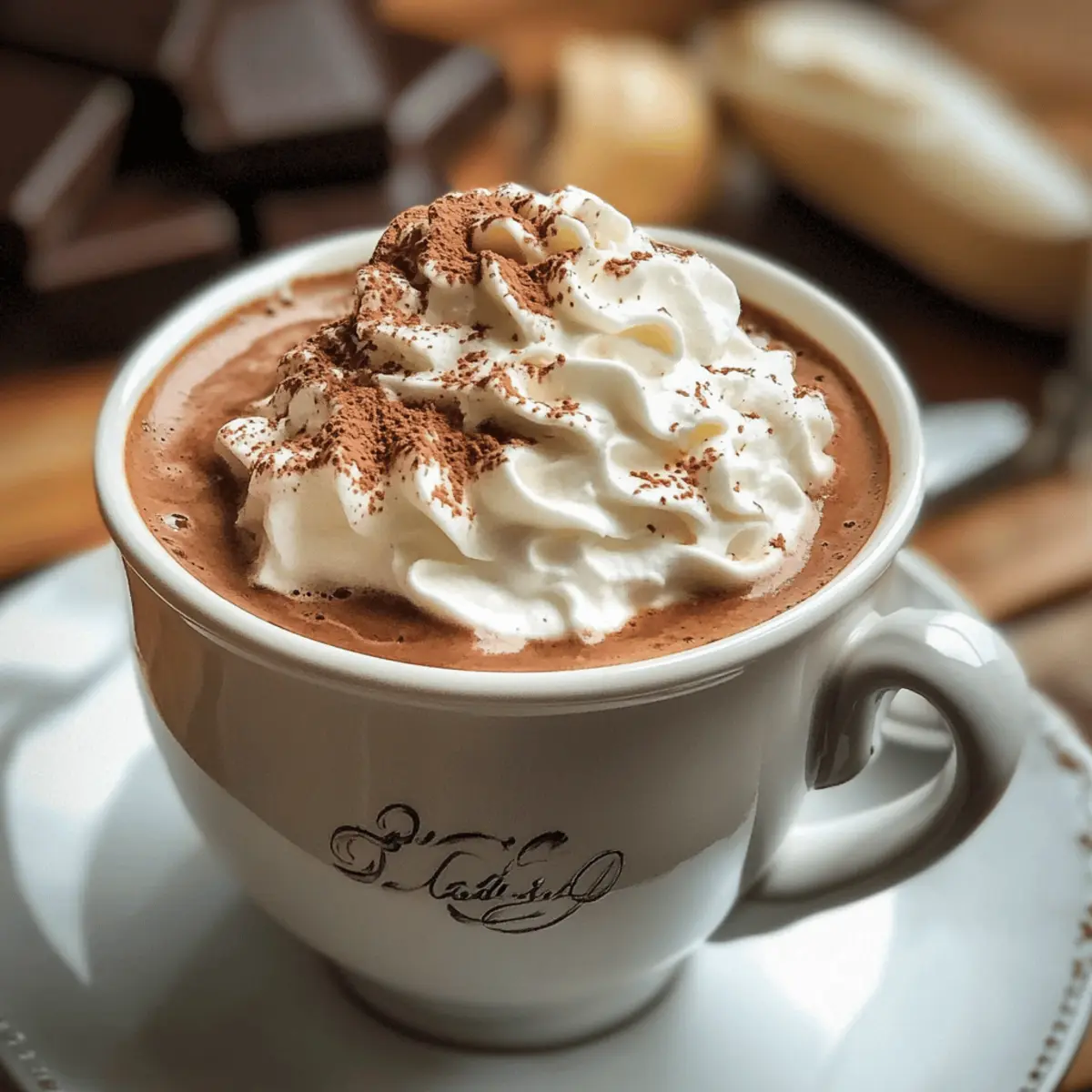 Luxuriöse Paris Hot Chocolate im Angelina-Stil