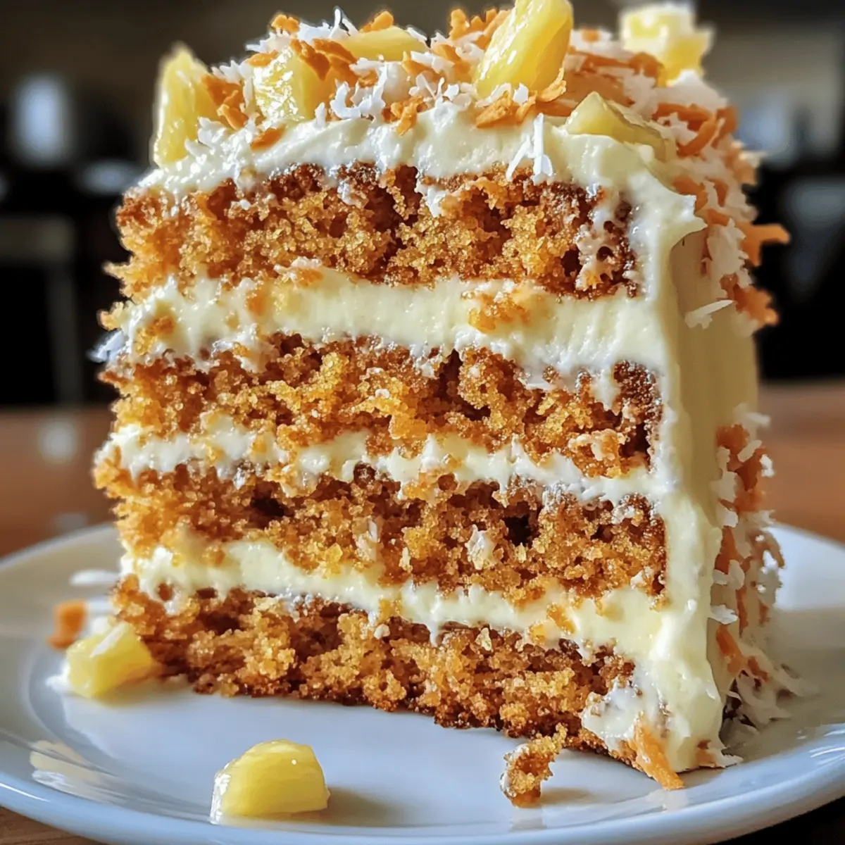 Himmlischer Hawaiianischer Karotten-Ananas-Kuchen