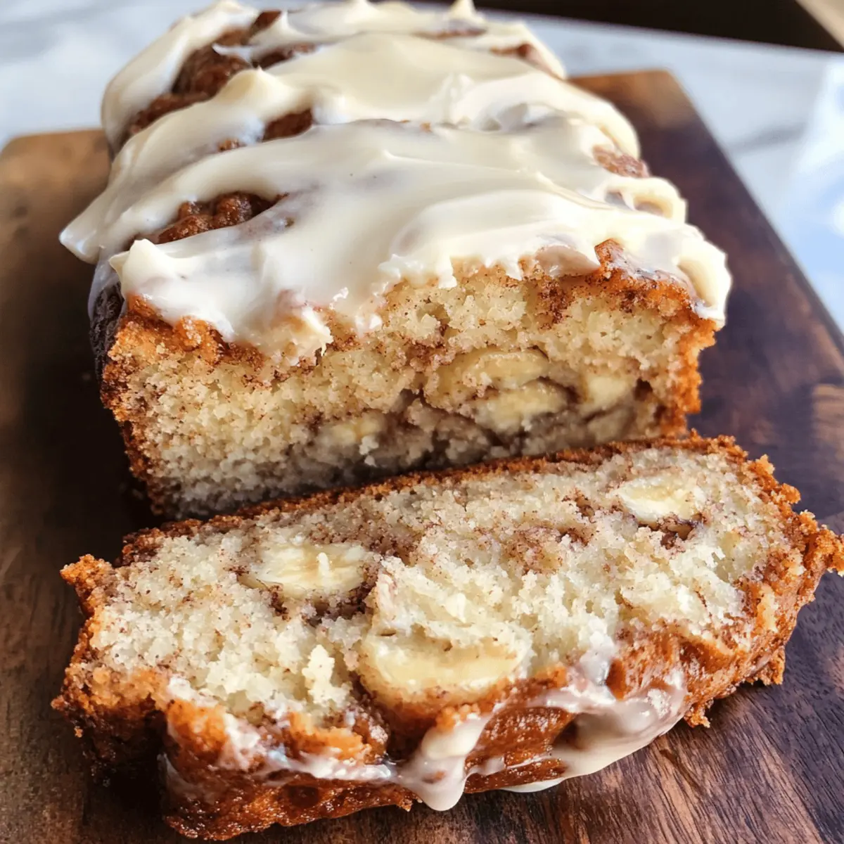 Cinnamon Roll Bananenbrot für den perfekten Genuss