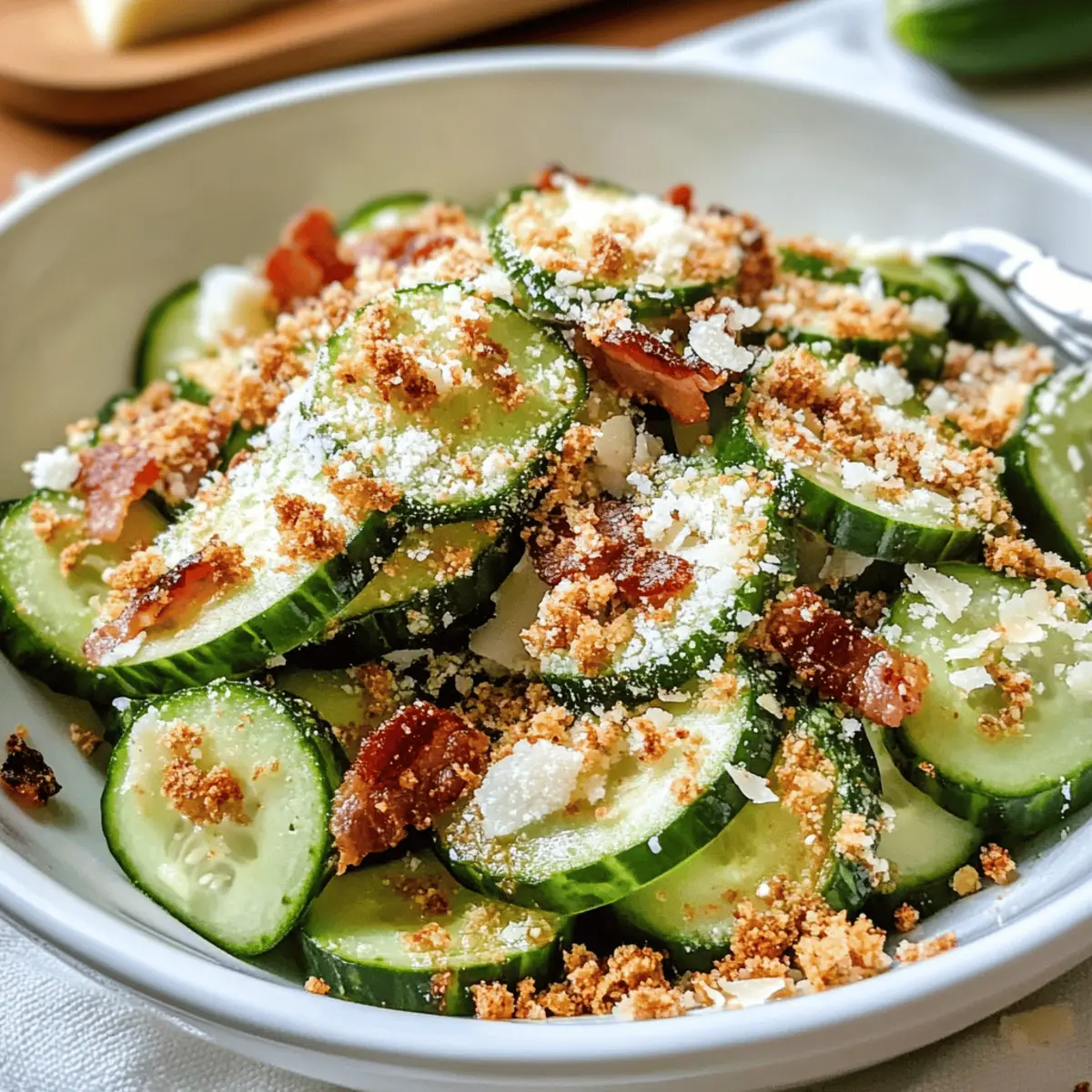 Cremiger Gurken Caesar Salat für frische Genussmomente