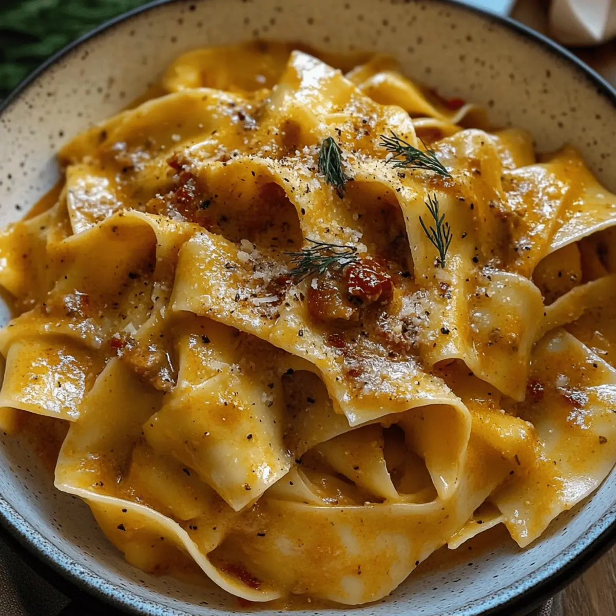 Spicy Creamy Pappardelle Pasta für ein gemütliches Essen