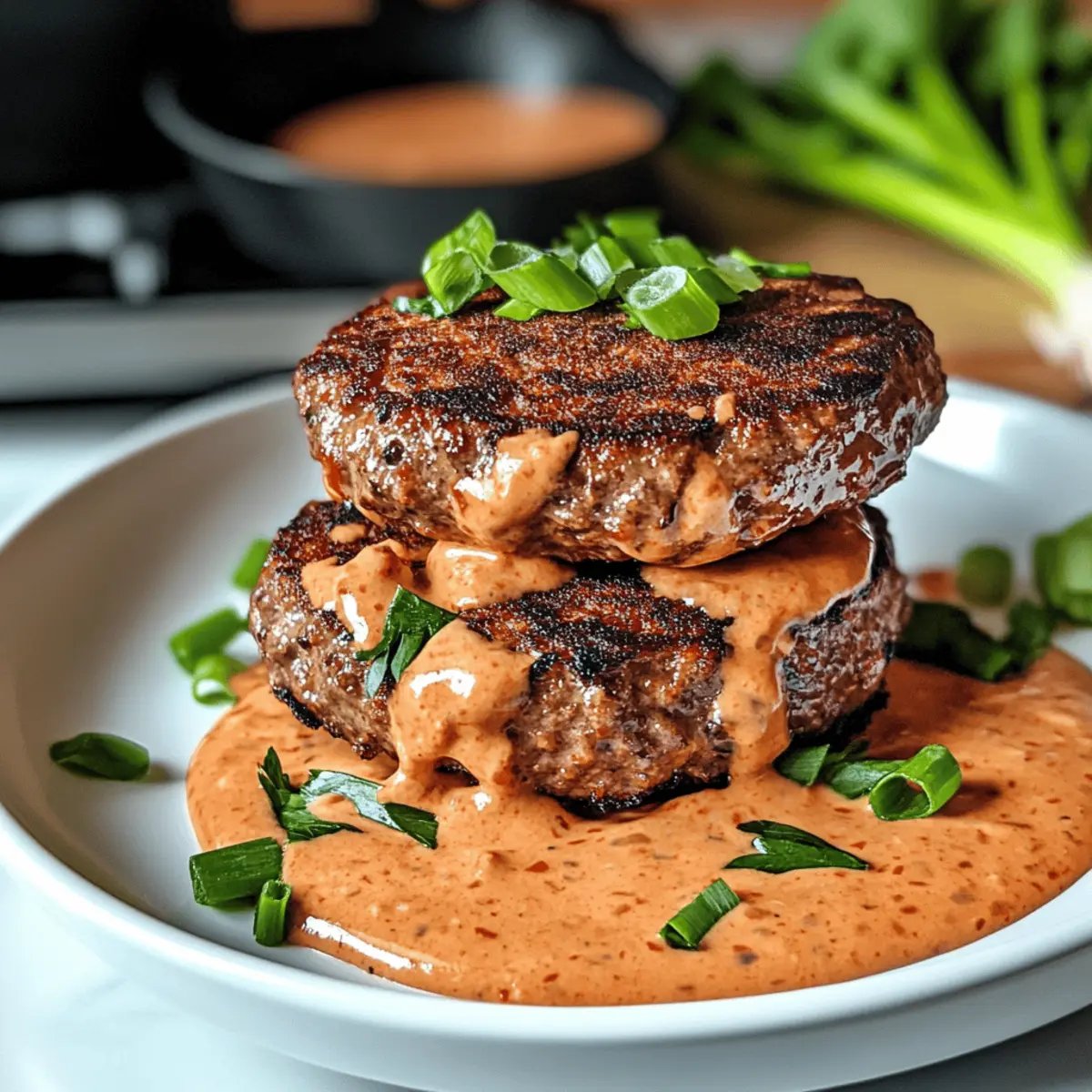 Keto Feta Burger mit cremiger Tomatensauce