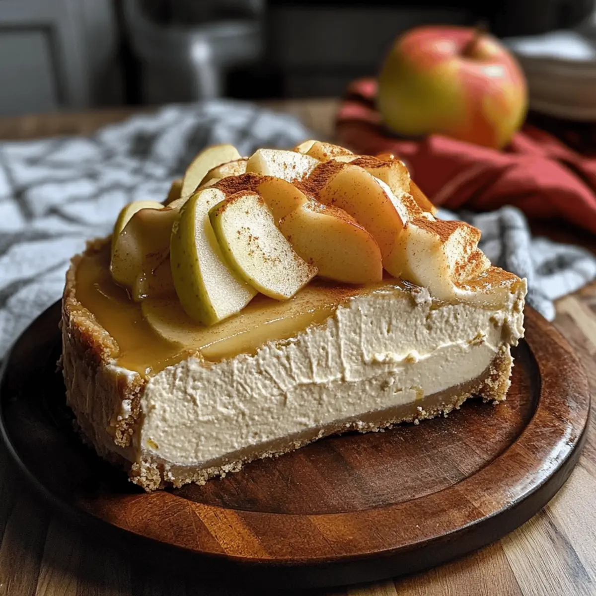 Cremiger Apfelwein Käsekuchen für den Herbst