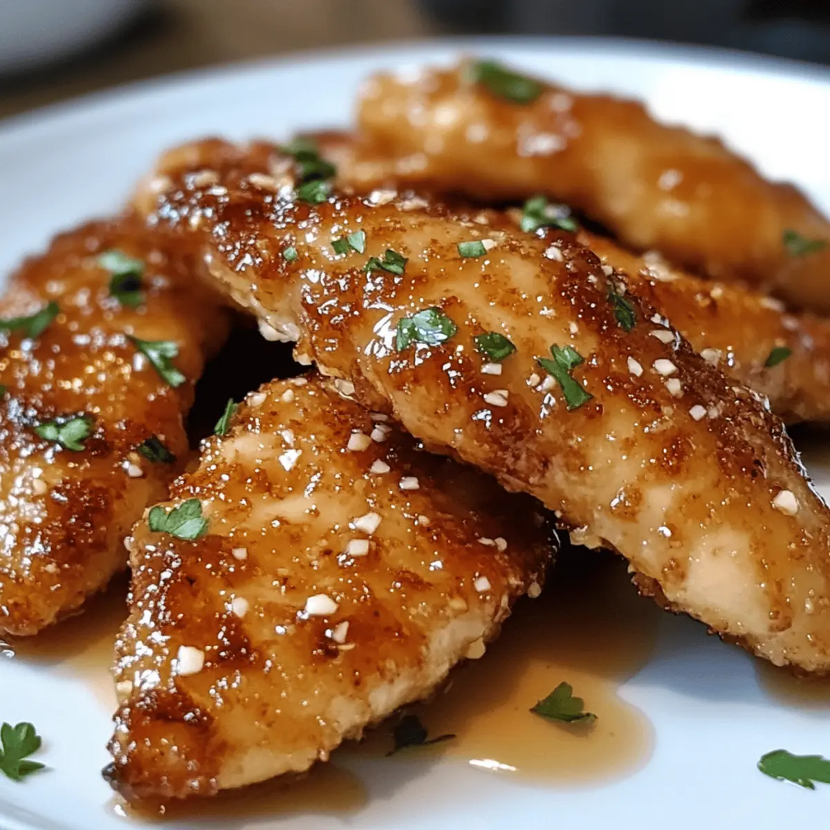 Honigbutter Knoblauch Hähnchenfilets aus der Heißluftfritteuse