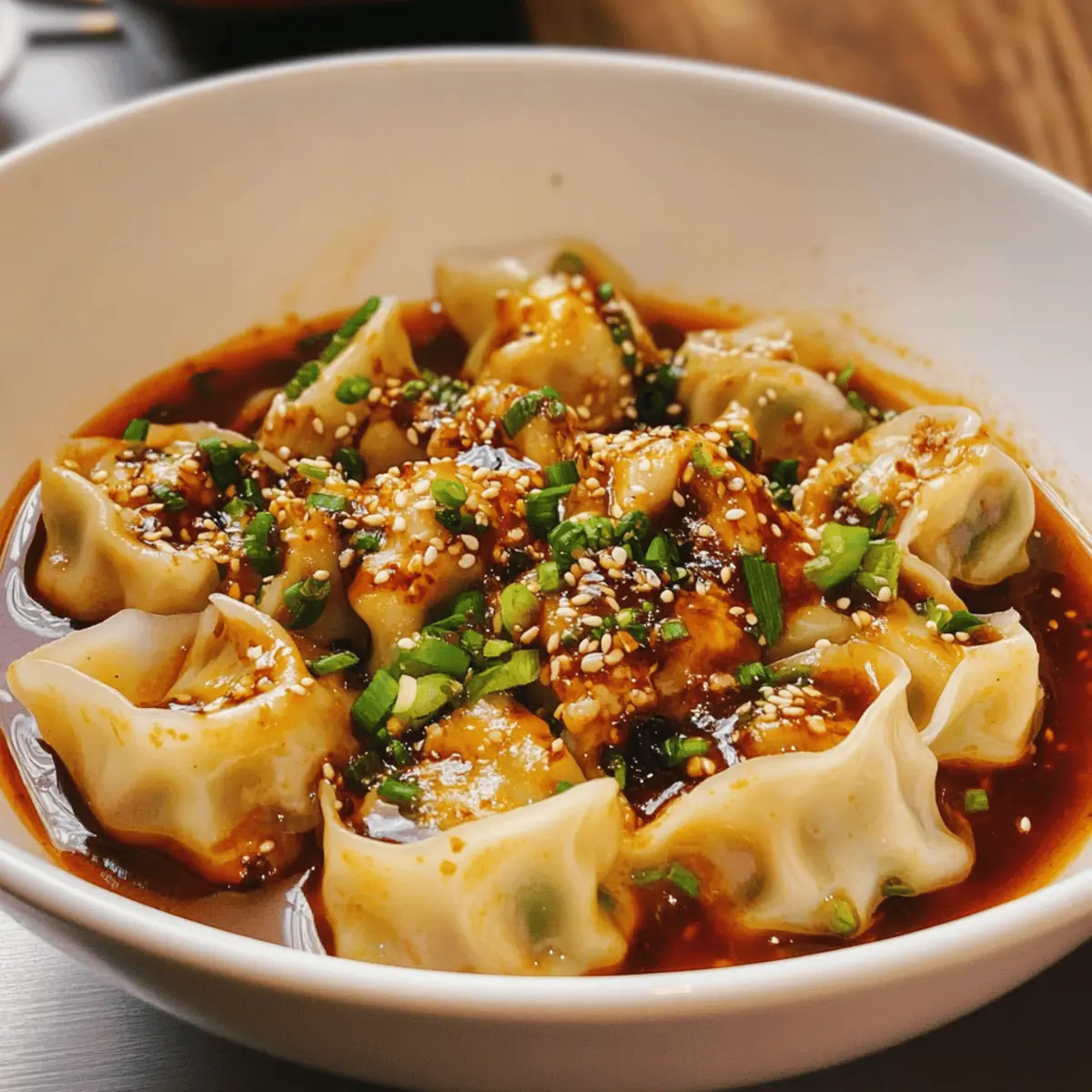 Der Ausgang: Würzige Sichuan Wontons selber machen
