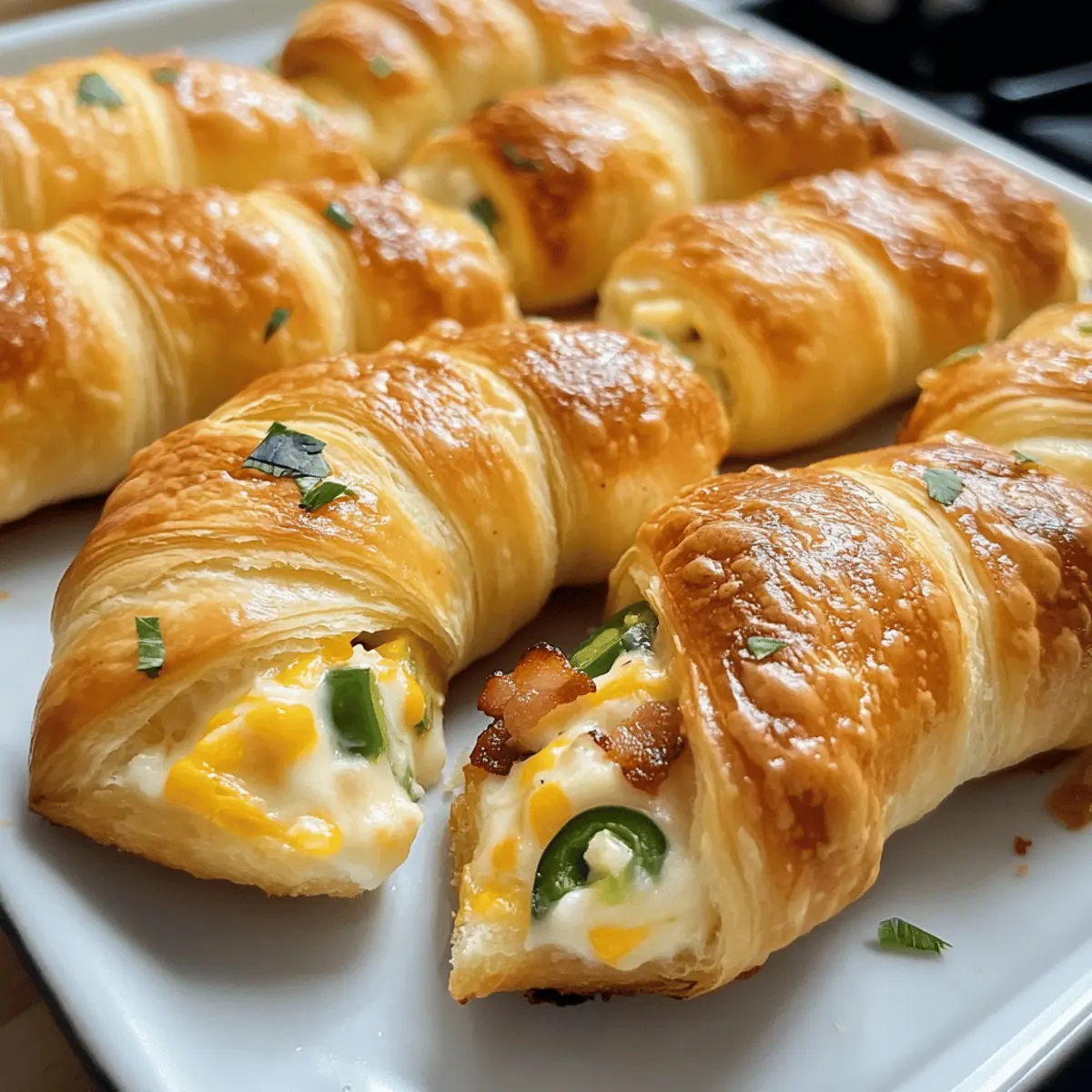Jalapeño Popper Croissant Bites für den Snack-Tisch
