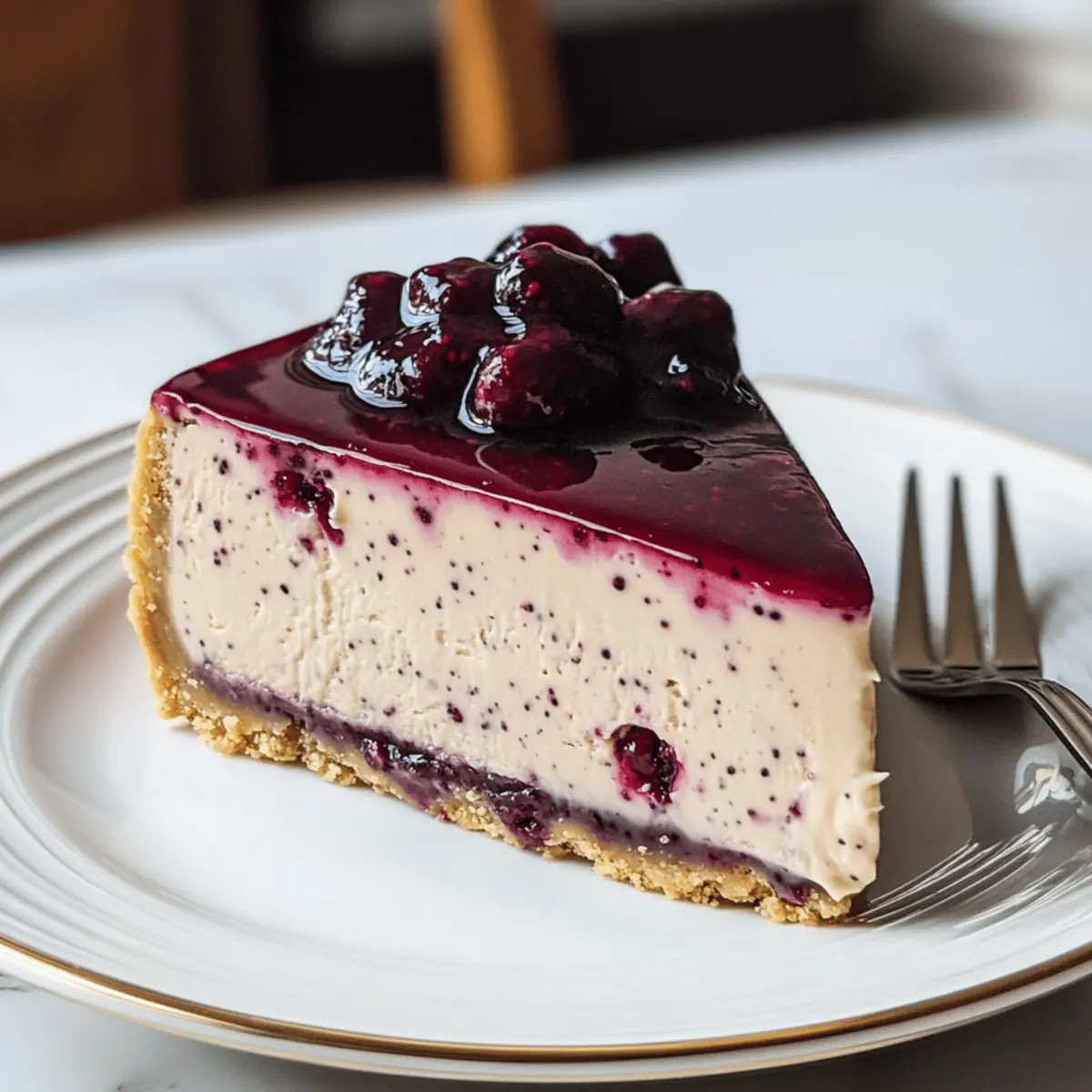 Earl Grey Maulbeer-Käsekuchen zum Verlieben