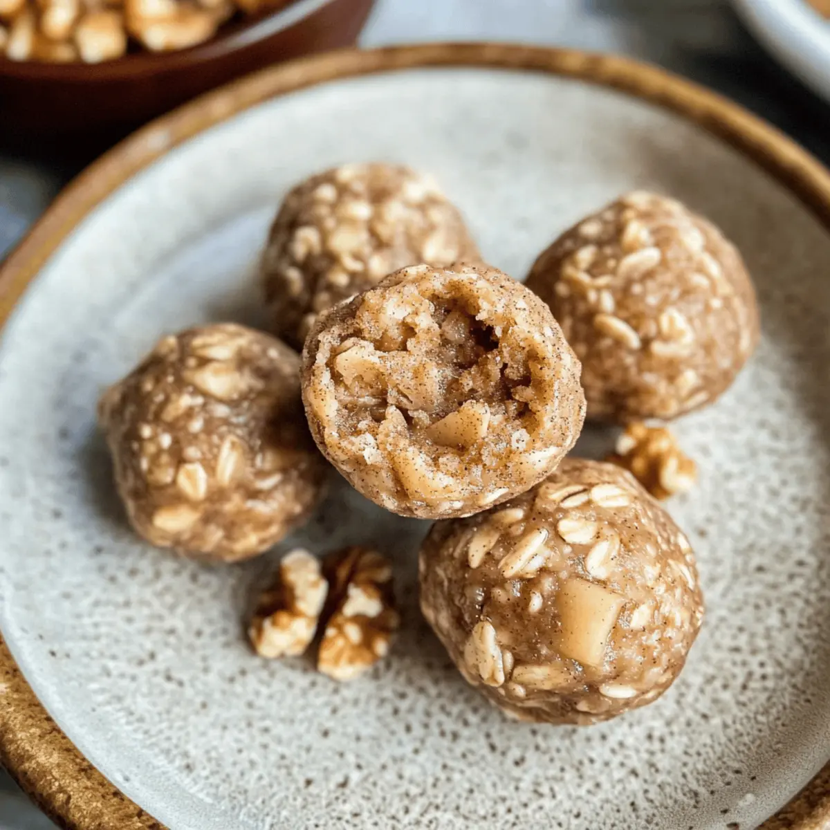 Gesunde Apfelkuchen Proteinbällchen ohne Backen