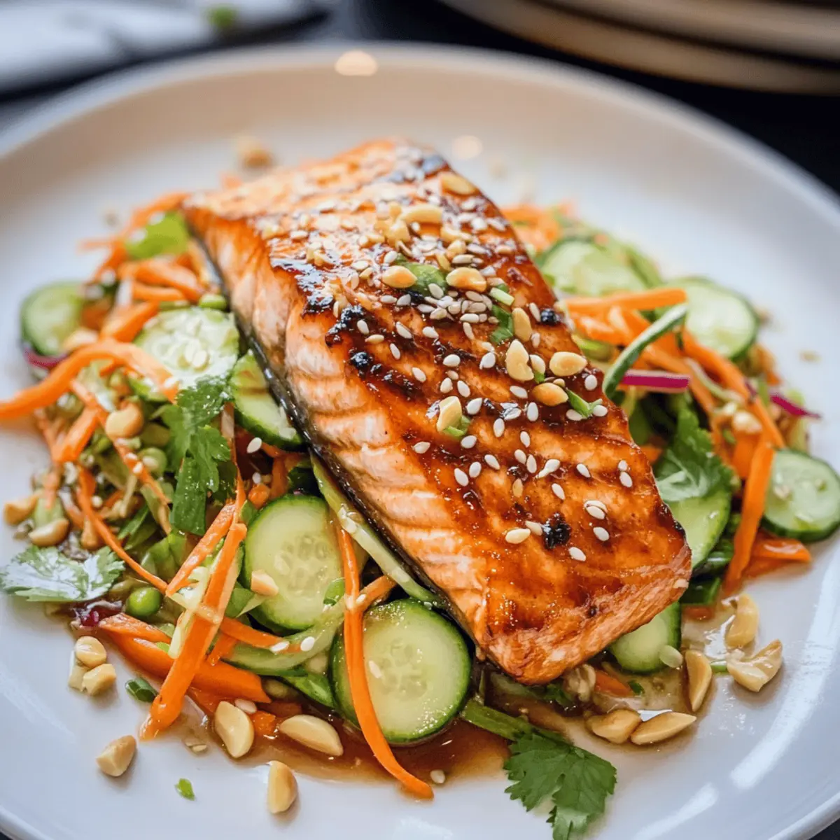 Asiatischer Lachs mit Karotten-Curry-Salat