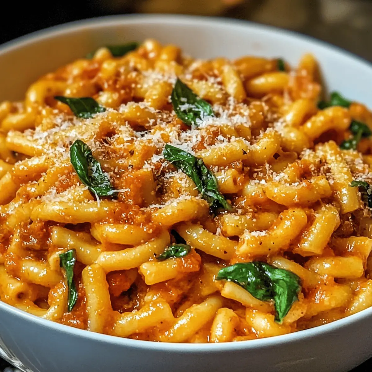 Cremige Basilikum Cavatelli mit Calabrian Chili