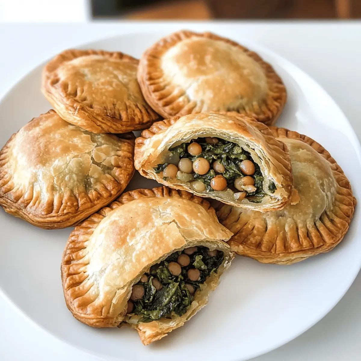 Crispy Vegane Linsen-Spinat Empanadas