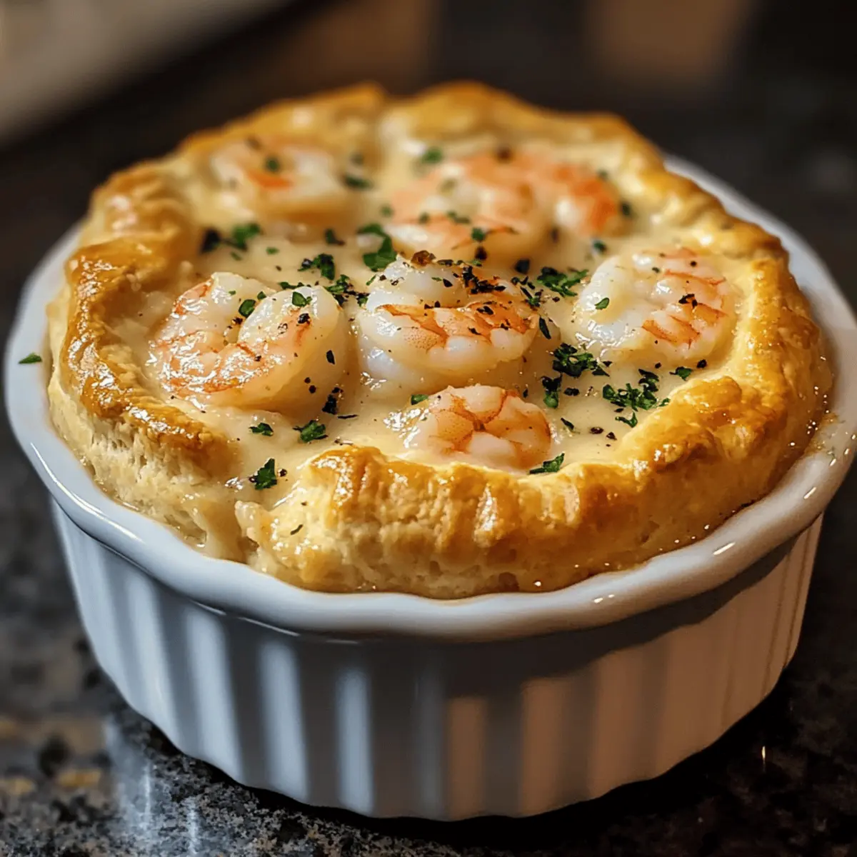 Shrimp und Hummer Cheddar Bay Biscuit Topf-Pie