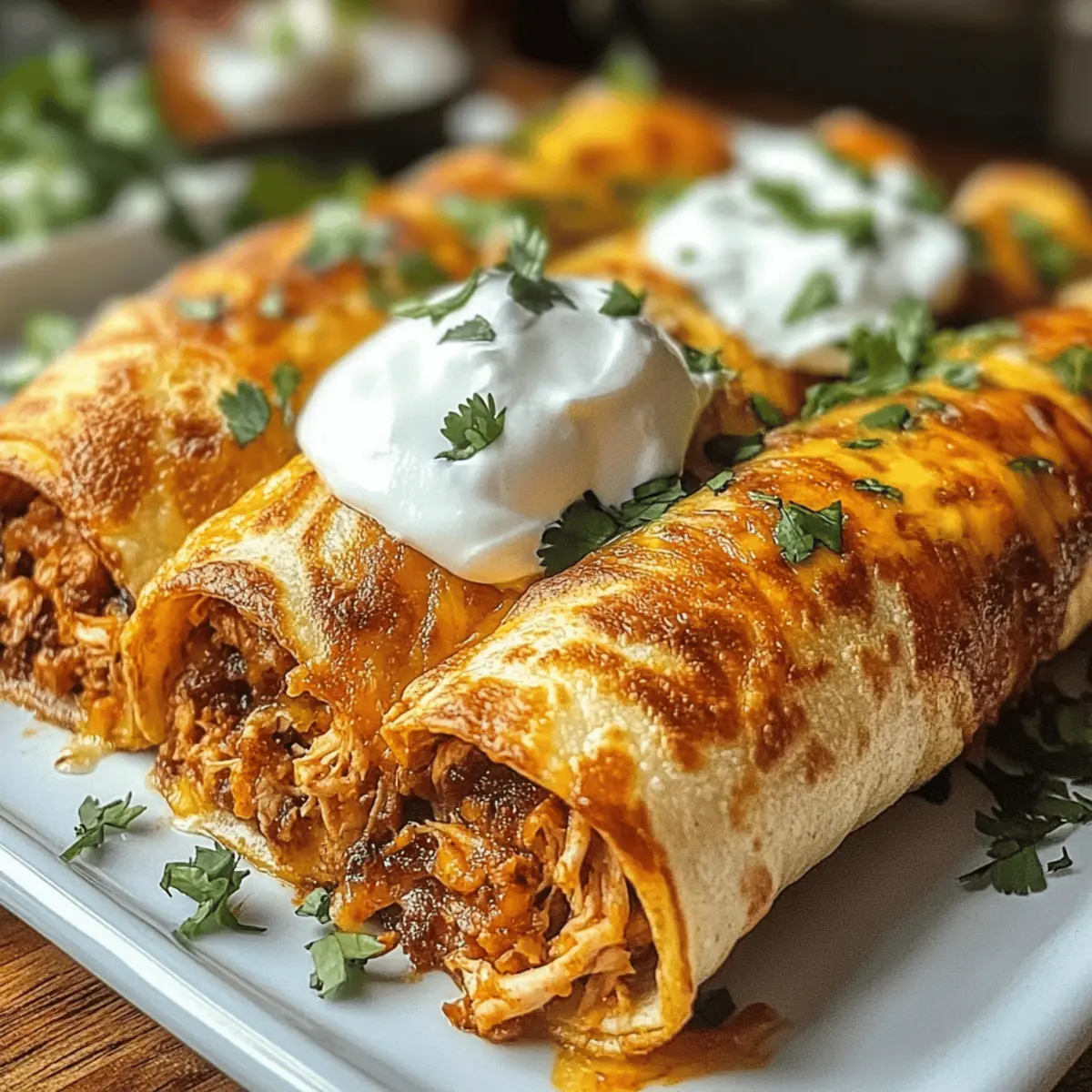 Crispy Baked Chicken Chimichangas für ein schnelles Abendessen