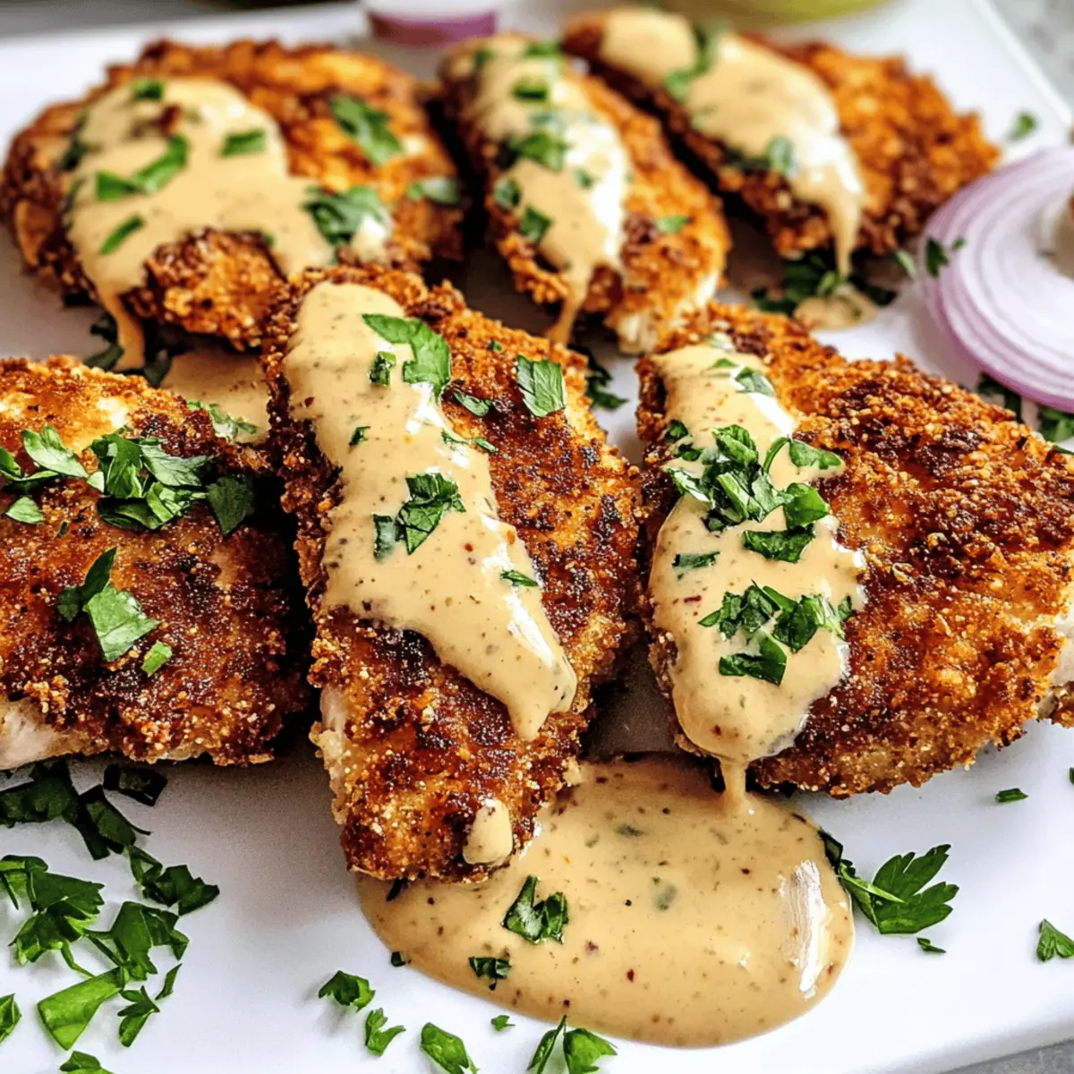 Krosse Brezel-Chicken mit Käse-Mosterdip