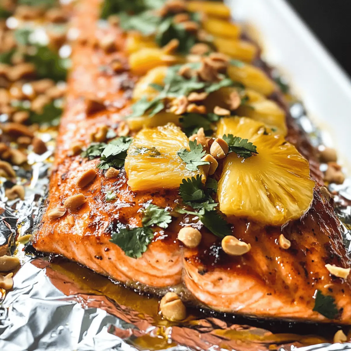 Herzhafter Thai-Ananas-Lachs im Ofen