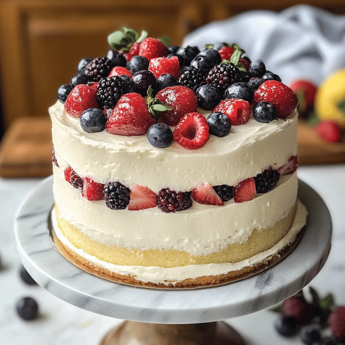 Lemon Berry Mascarpone Kuchen für fruchtige Freude